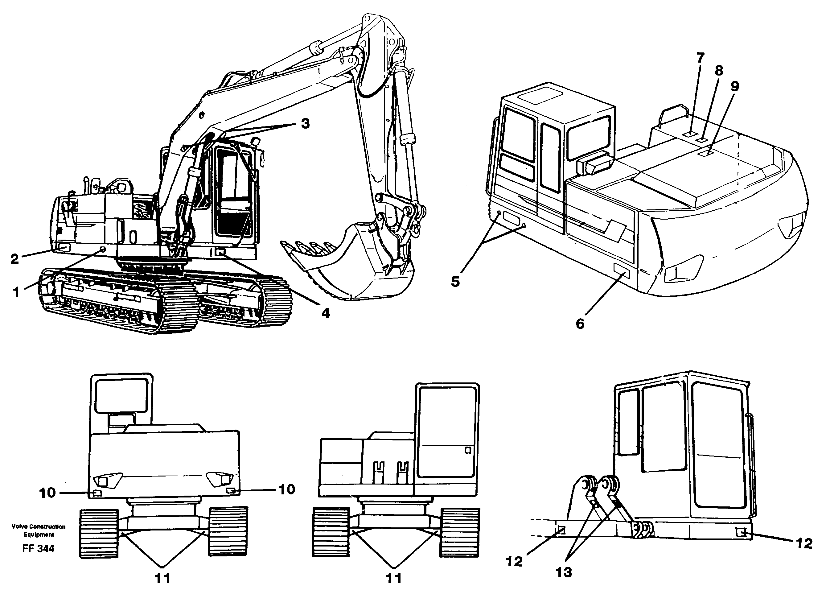 Схема запчастей Volvo EC130C - 16535 Sign plates and transfer,outer location EC130C ?KERMAN ?KERMAN EC130C SER NO - 220