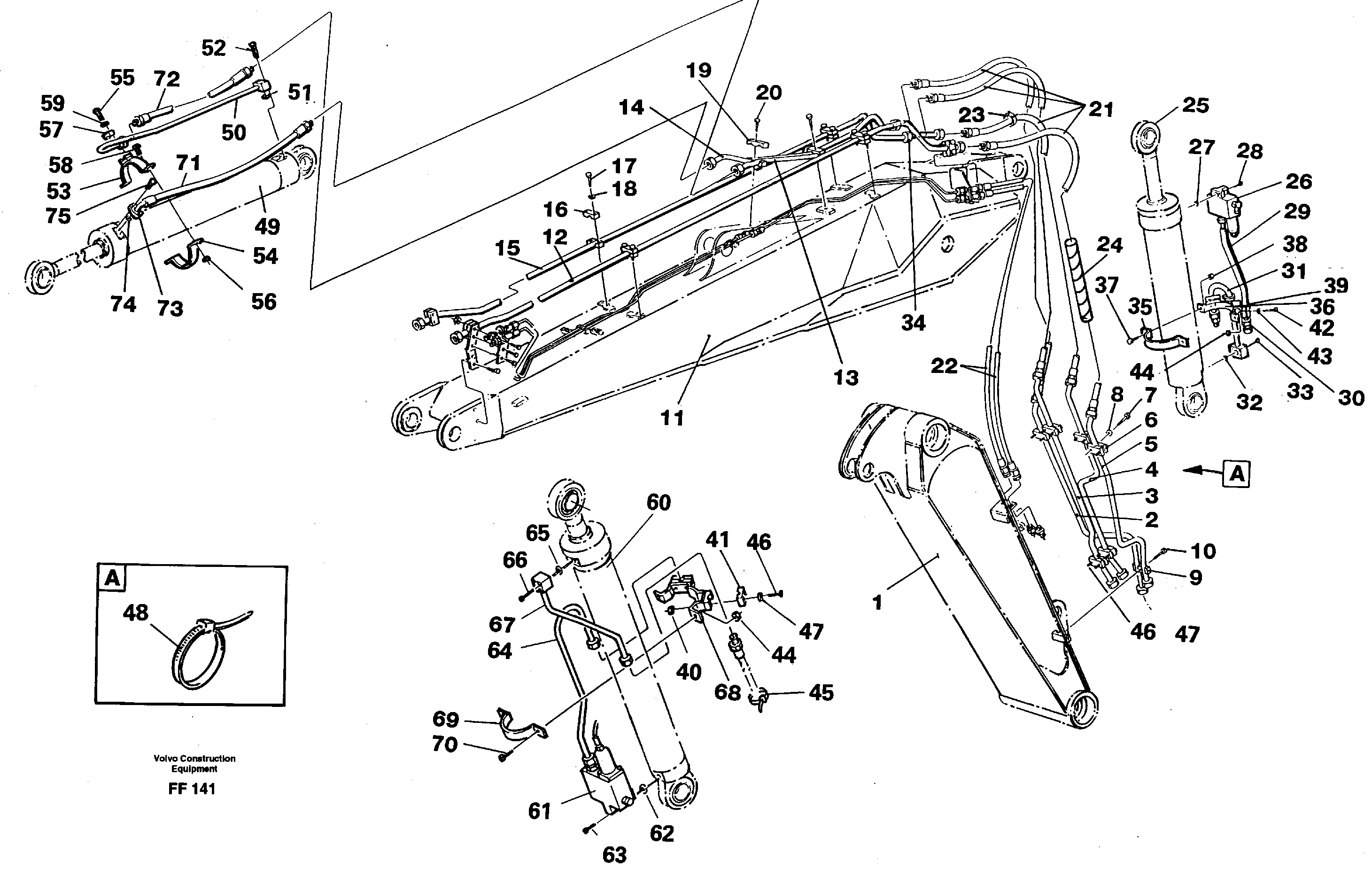 Схема запчастей Volvo EC130C - 2228 Hydraulic equipment, adjustable boom EC130C ?KERMAN ?KERMAN EC130C SER NO - 220