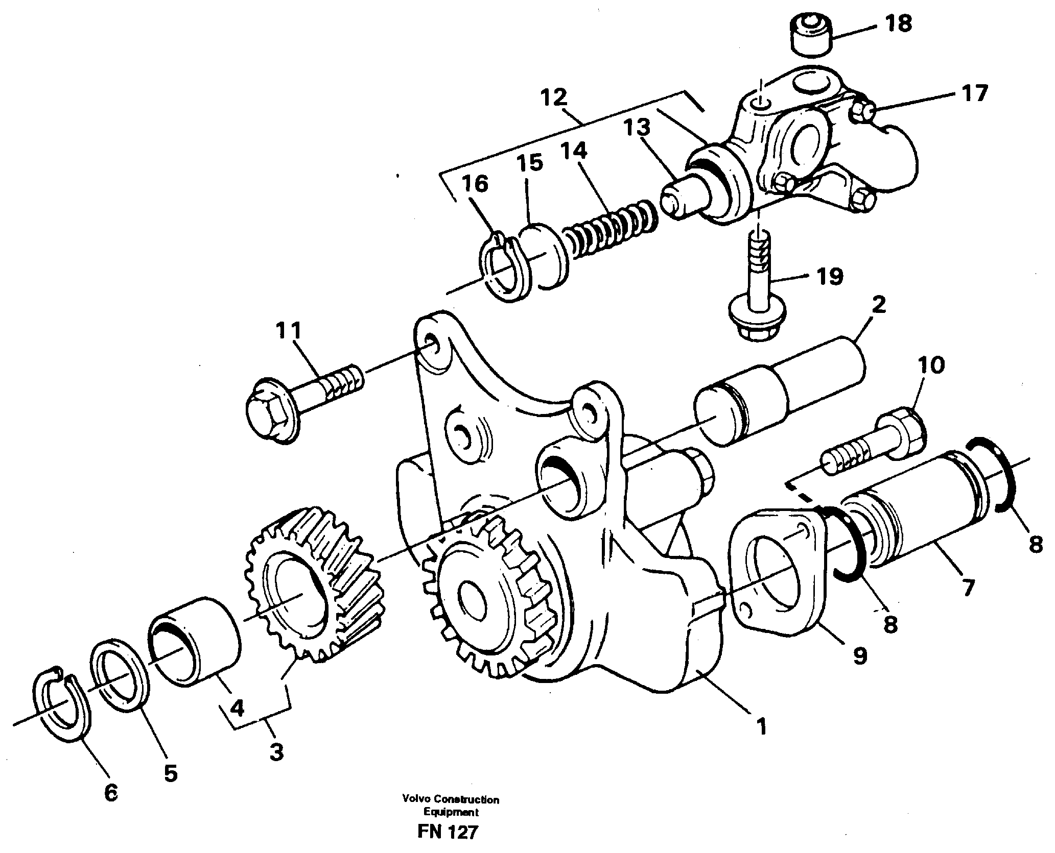 Схема запчастей Volvo EC150C - 30849 Насос масляный EC150C ?KERMAN ?KERMAN EC150C SER NO - 253