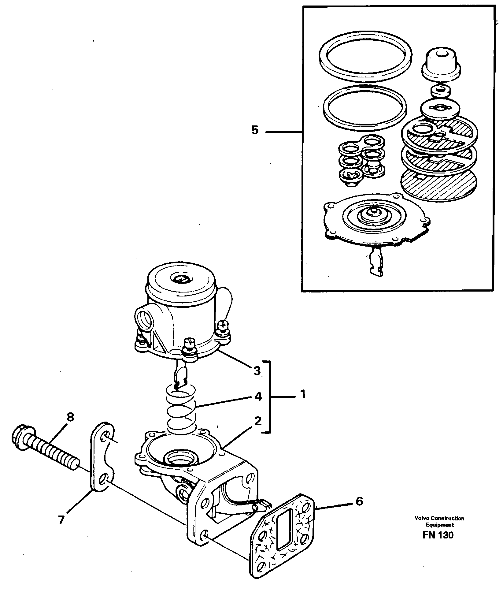 Схема запчастей Volvo EC150C - 30850 Fuel pump EC150C ?KERMAN ?KERMAN EC150C SER NO - 253