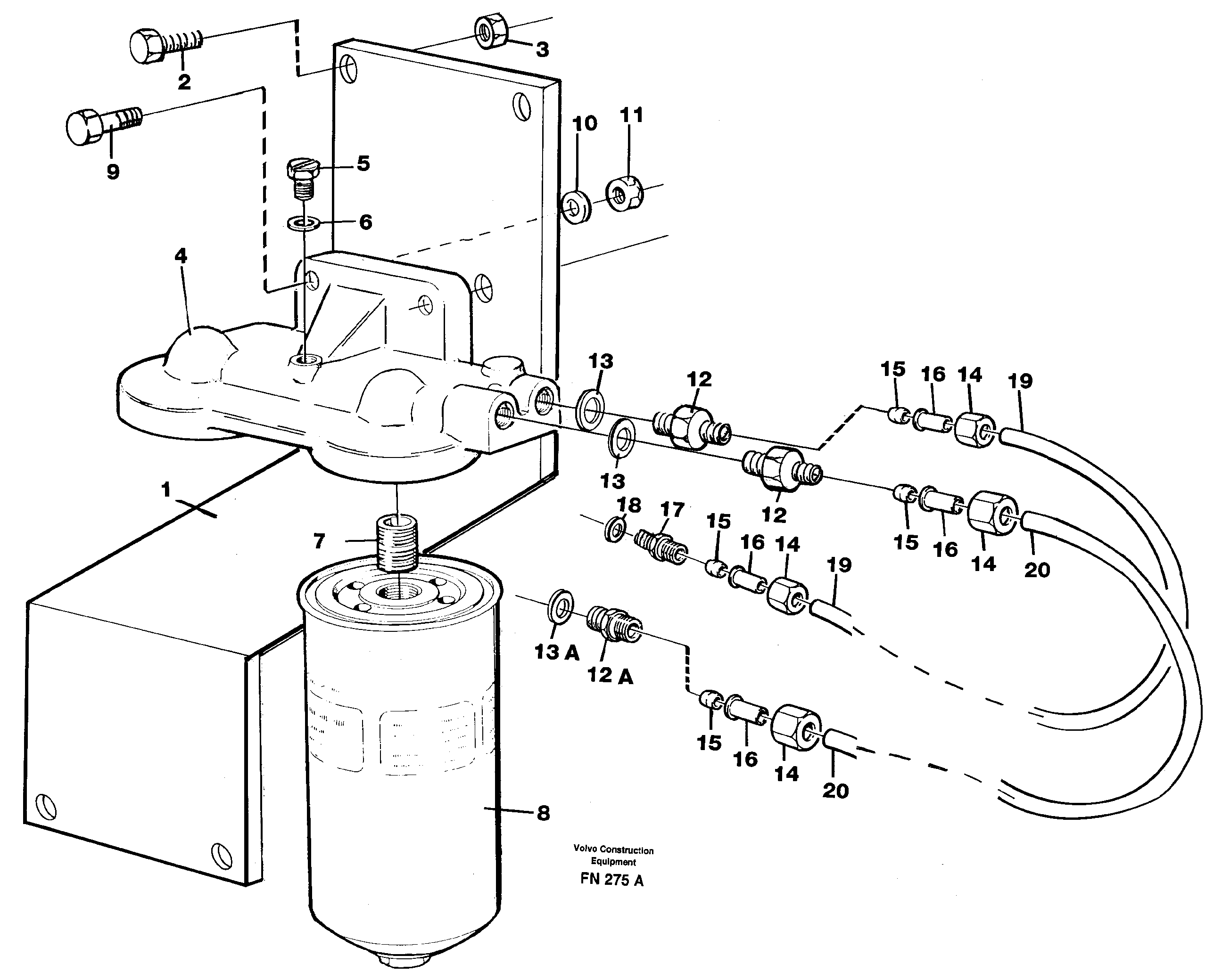 Схема запчастей Volvo EC150C - 62521 Extra fuel filter EC150C ?KERMAN ?KERMAN EC150C SER NO - 253