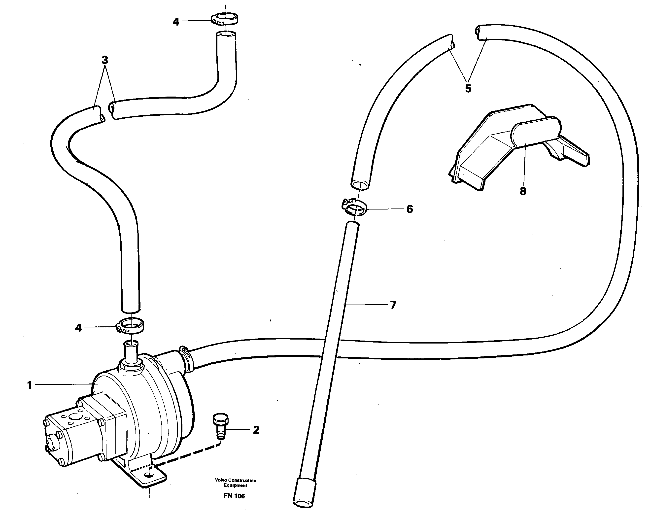 Схема запчастей Volvo EC150C - 67692 Fuelfilling pump with hoses EC150C ?KERMAN ?KERMAN EC150C SER NO - 253