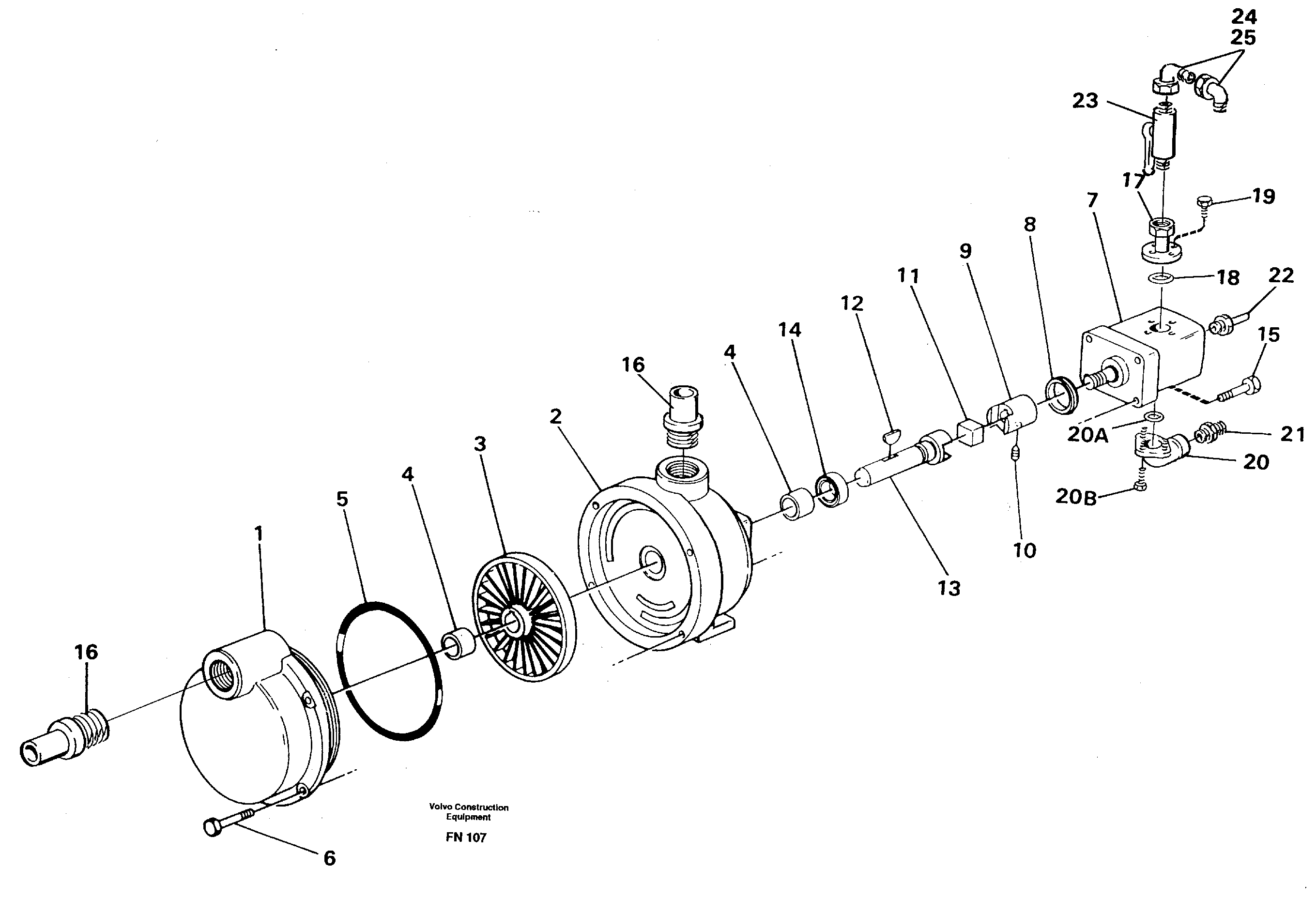 Схема запчастей Volvo EC150C - 7863 Fuel filling pump, el EC150C ?KERMAN ?KERMAN EC150C SER NO - 253