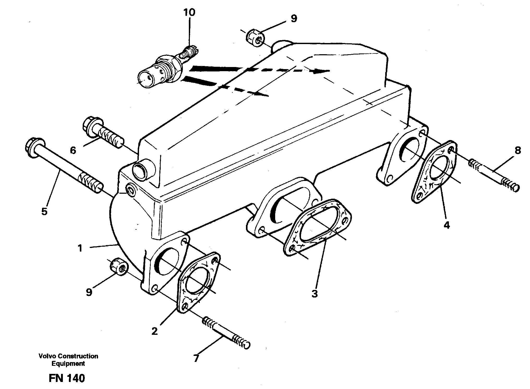 Схема запчастей Volvo EC150C - 30855 Inlet manifold EC150C ?KERMAN ?KERMAN EC150C SER NO - 253