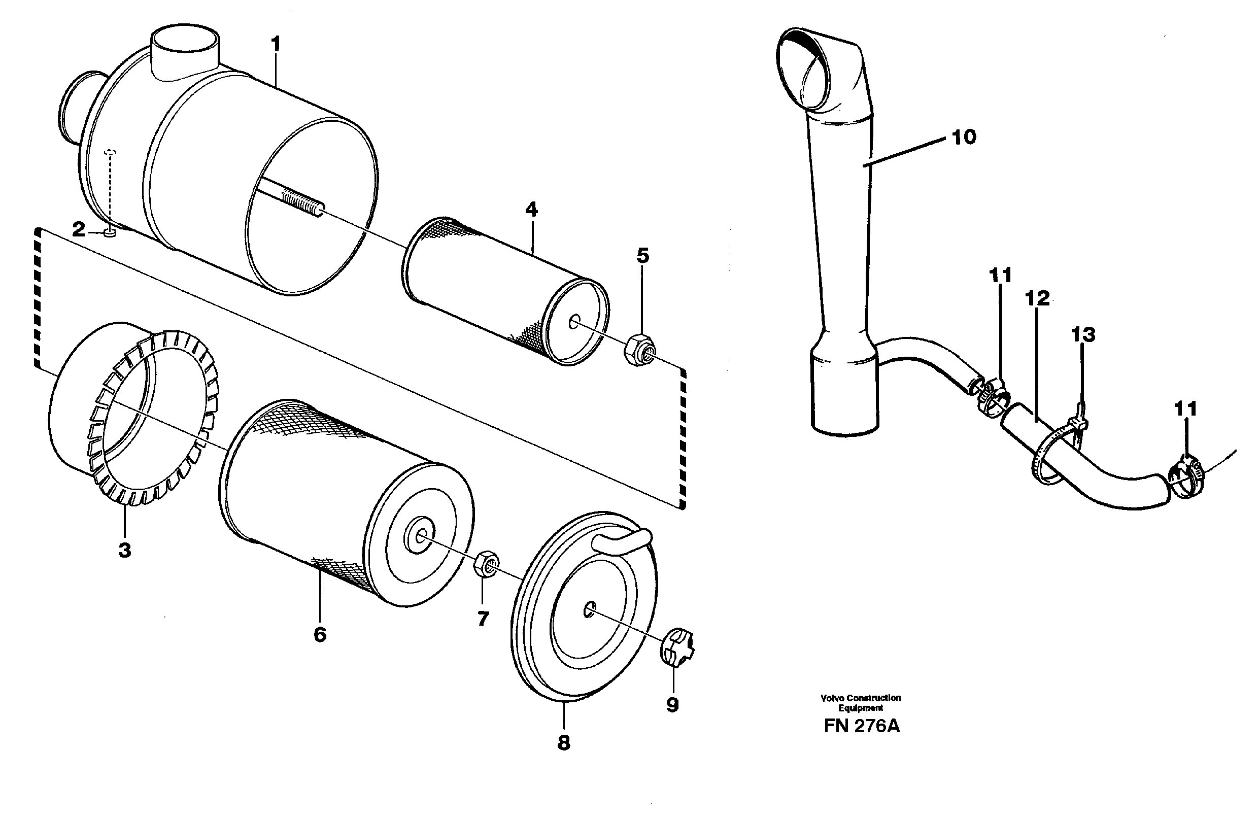 Схема запчастей Volvo EC150C - 39196 Precyclone with ejector EC150C ?KERMAN ?KERMAN EC150C SER NO - 253