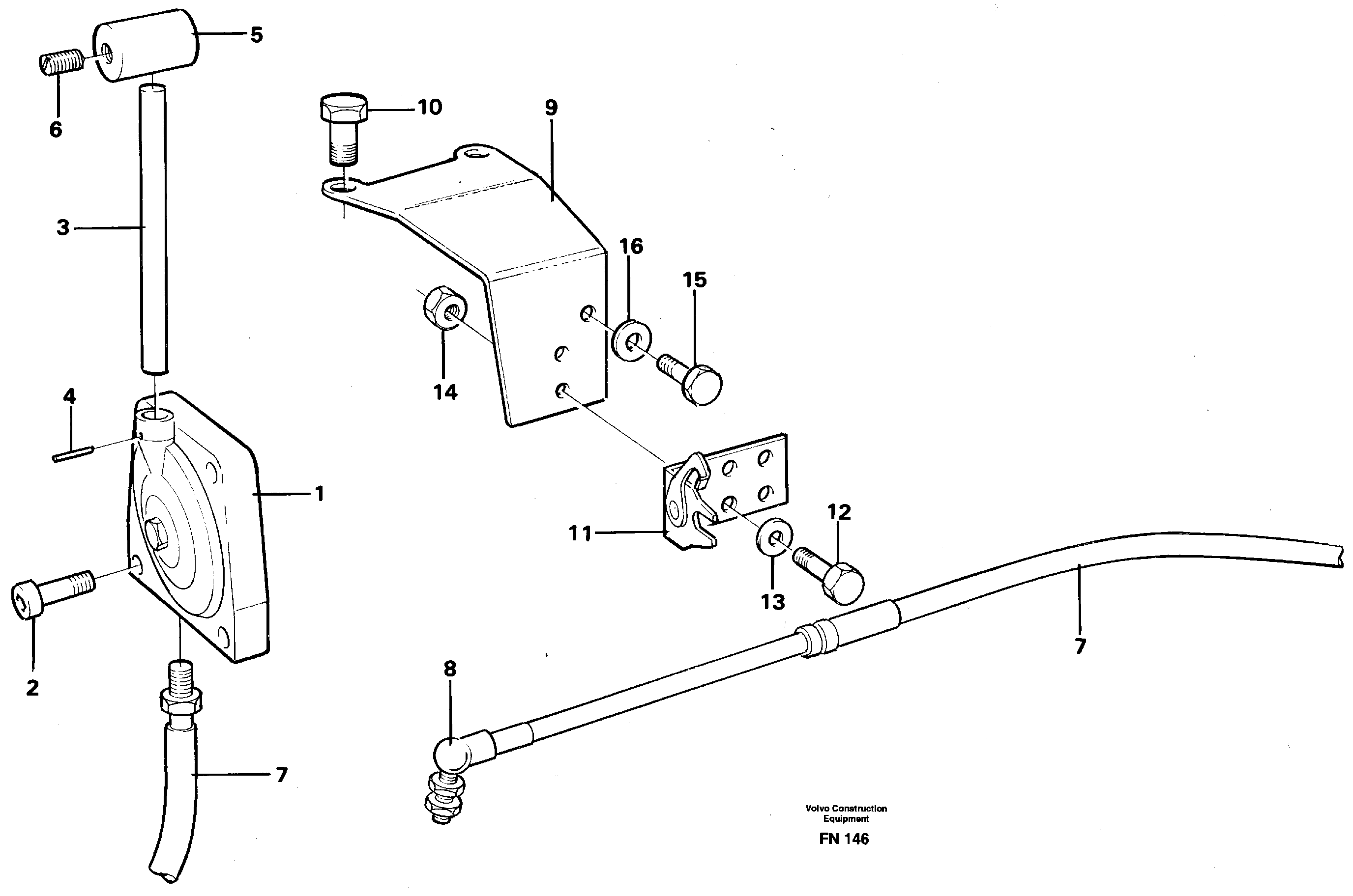 Схема запчастей Volvo EC150C - 7868 Throttle control EC150C ?KERMAN ?KERMAN EC150C SER NO - 253