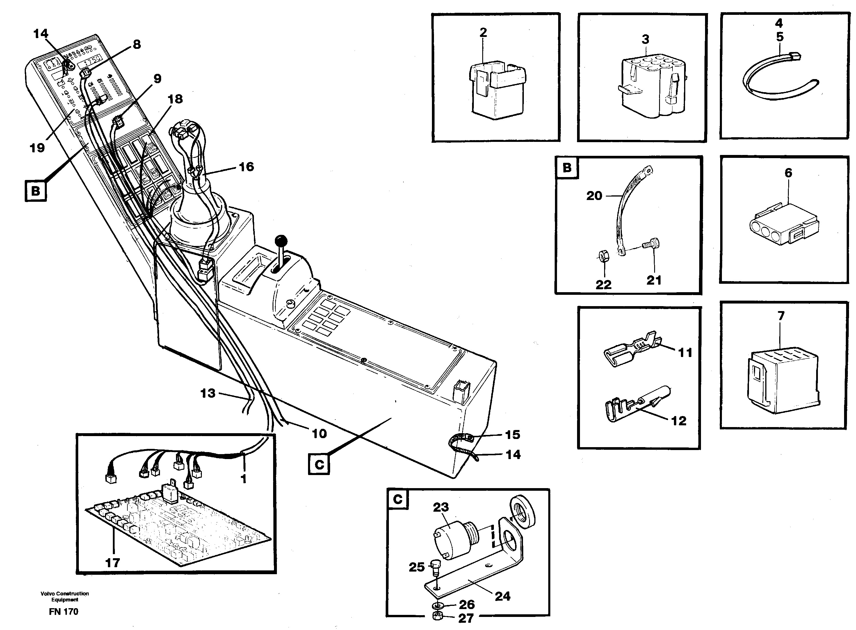 Схема запчастей Volvo EC150C - 54035 Cable harness, side panel, right EC150C ?KERMAN ?KERMAN EC150C SER NO - 253