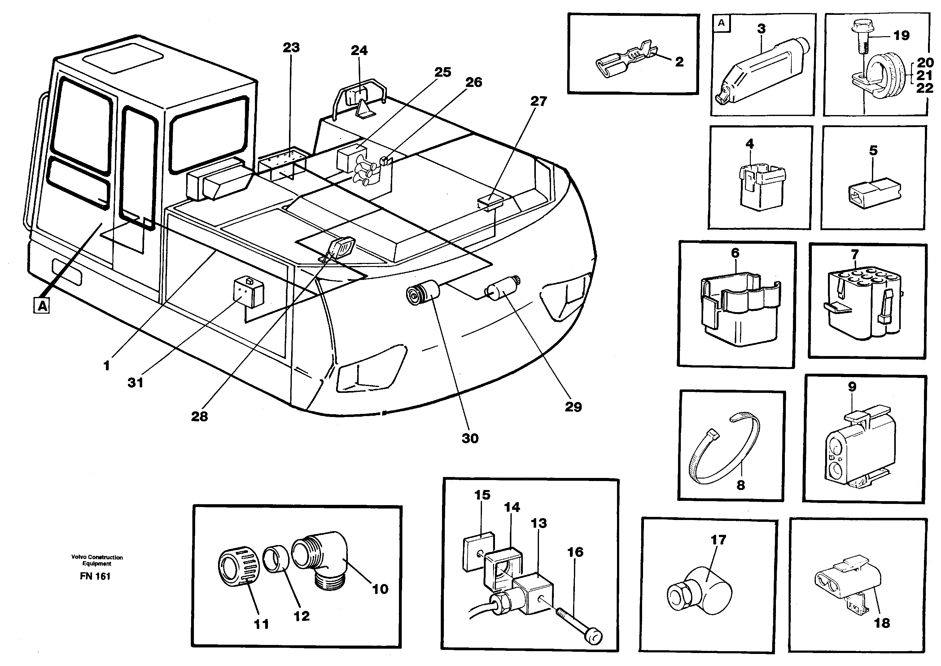 Схема запчастей Volvo EC150C - 7871 Cable harness, upper section EC150C ?KERMAN ?KERMAN EC150C SER NO - 253