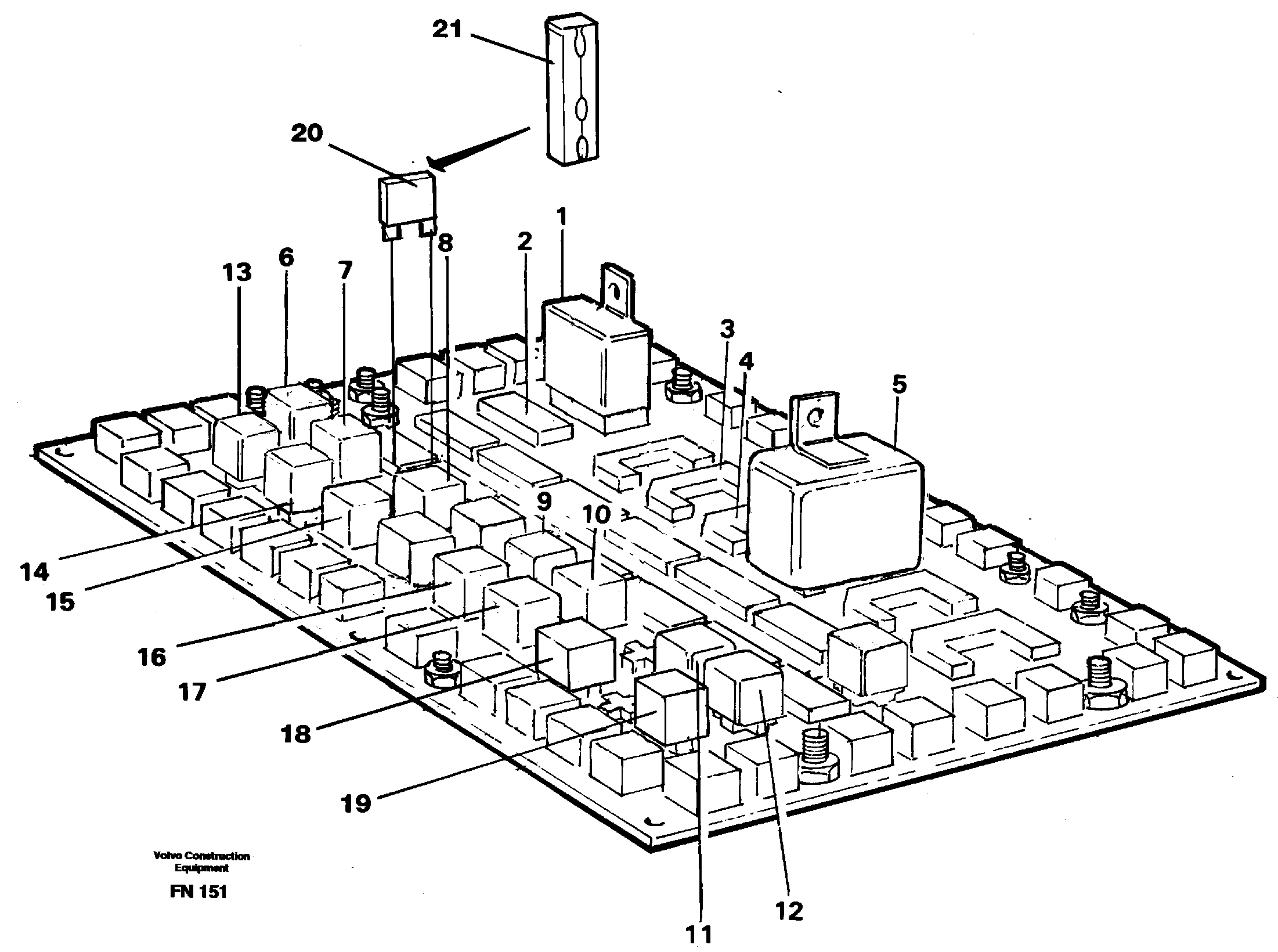 Схема запчастей Volvo EC150C - 103112 Electrical distribution unit, relay EC150C ?KERMAN ?KERMAN EC150C SER NO - 253