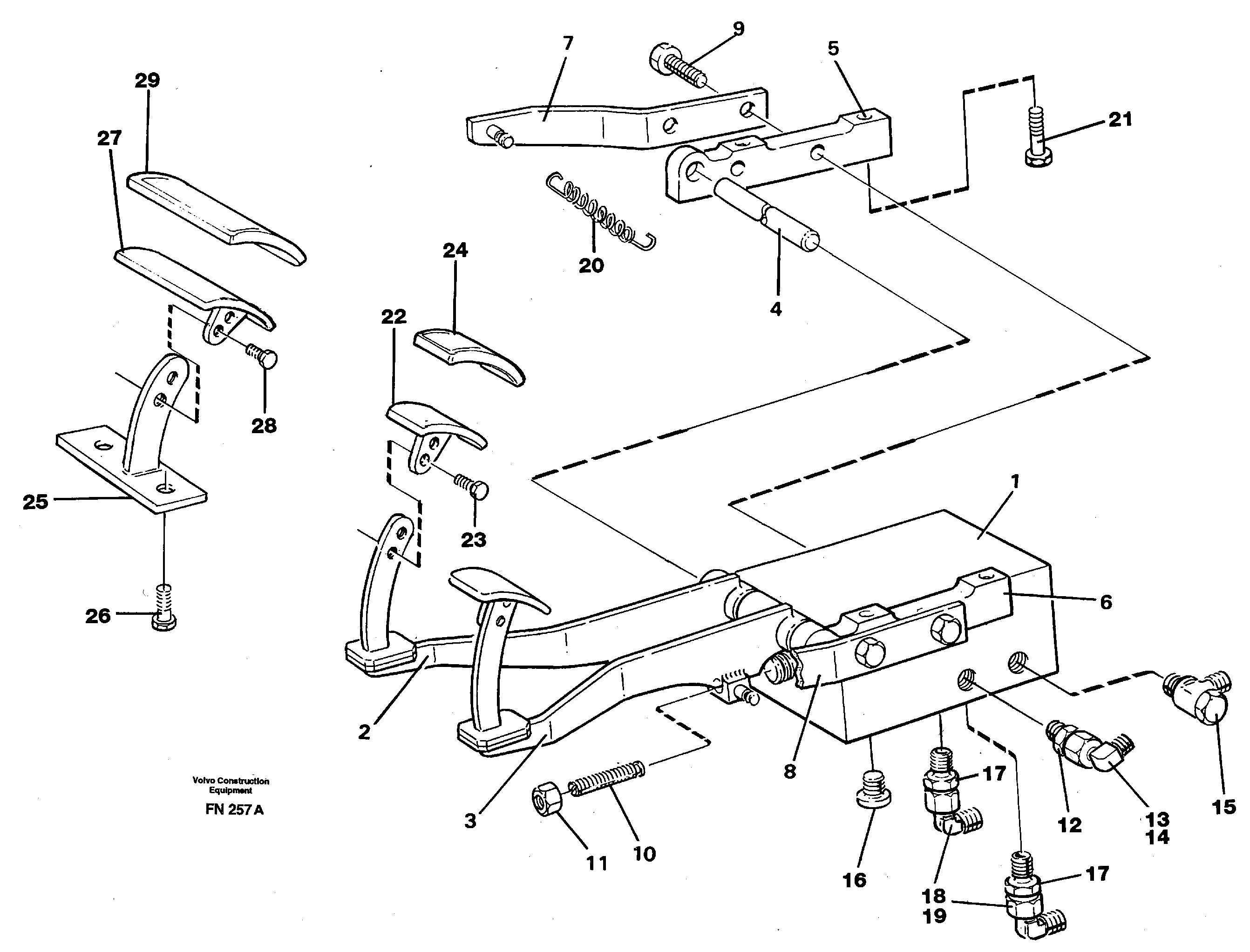 Схема запчастей Volvo EC150C - 8646 Pedal valve with foot rest EC150C ?KERMAN ?KERMAN EC150C SER NO - 253