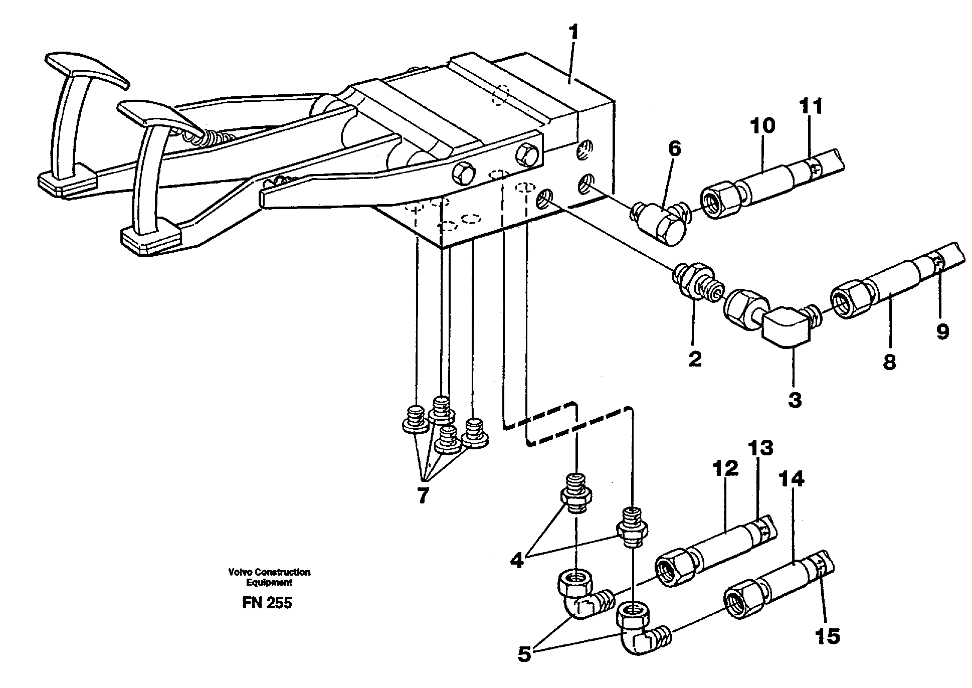 Схема запчастей Volvo EC150C - 8648 Pedal valve with connections EC150C ?KERMAN ?KERMAN EC150C SER NO - 253