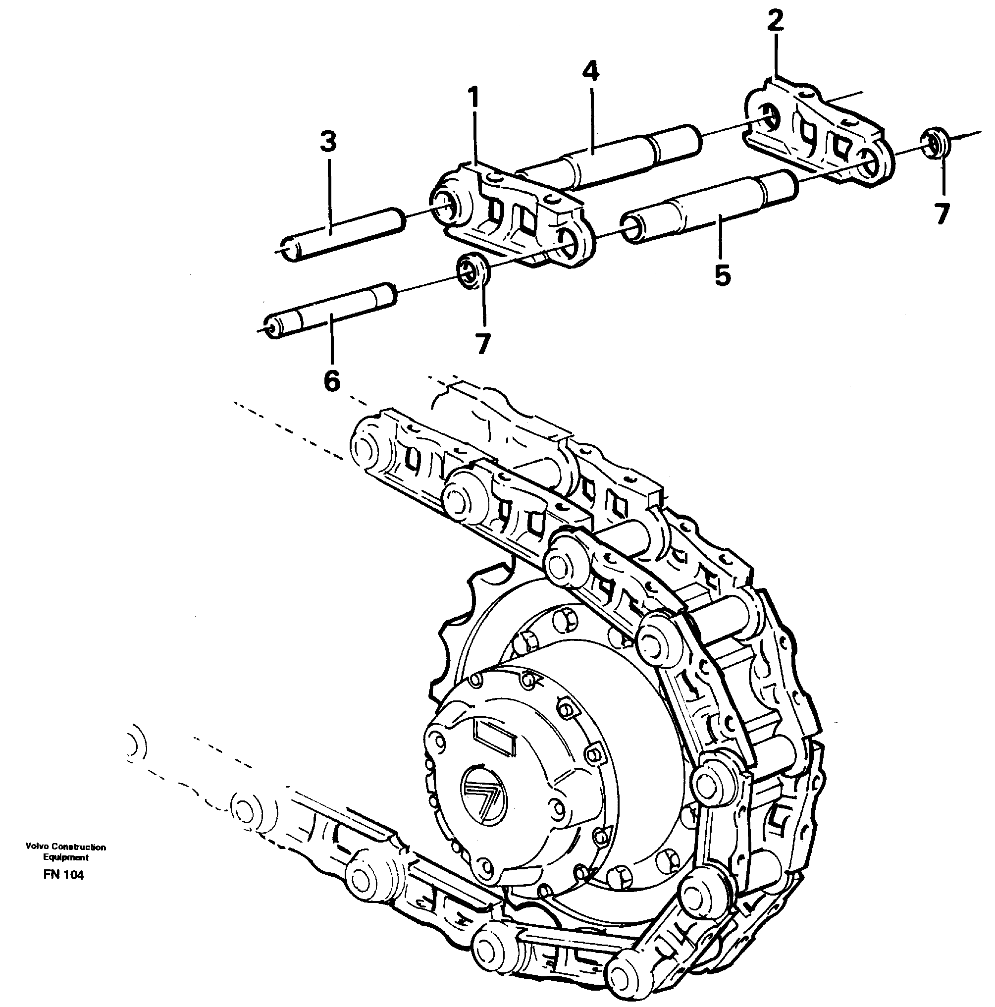 Схема запчастей Volvo EC150C - 32947 Гусеничная цепь EC150C ?KERMAN ?KERMAN EC150C SER NO - 253