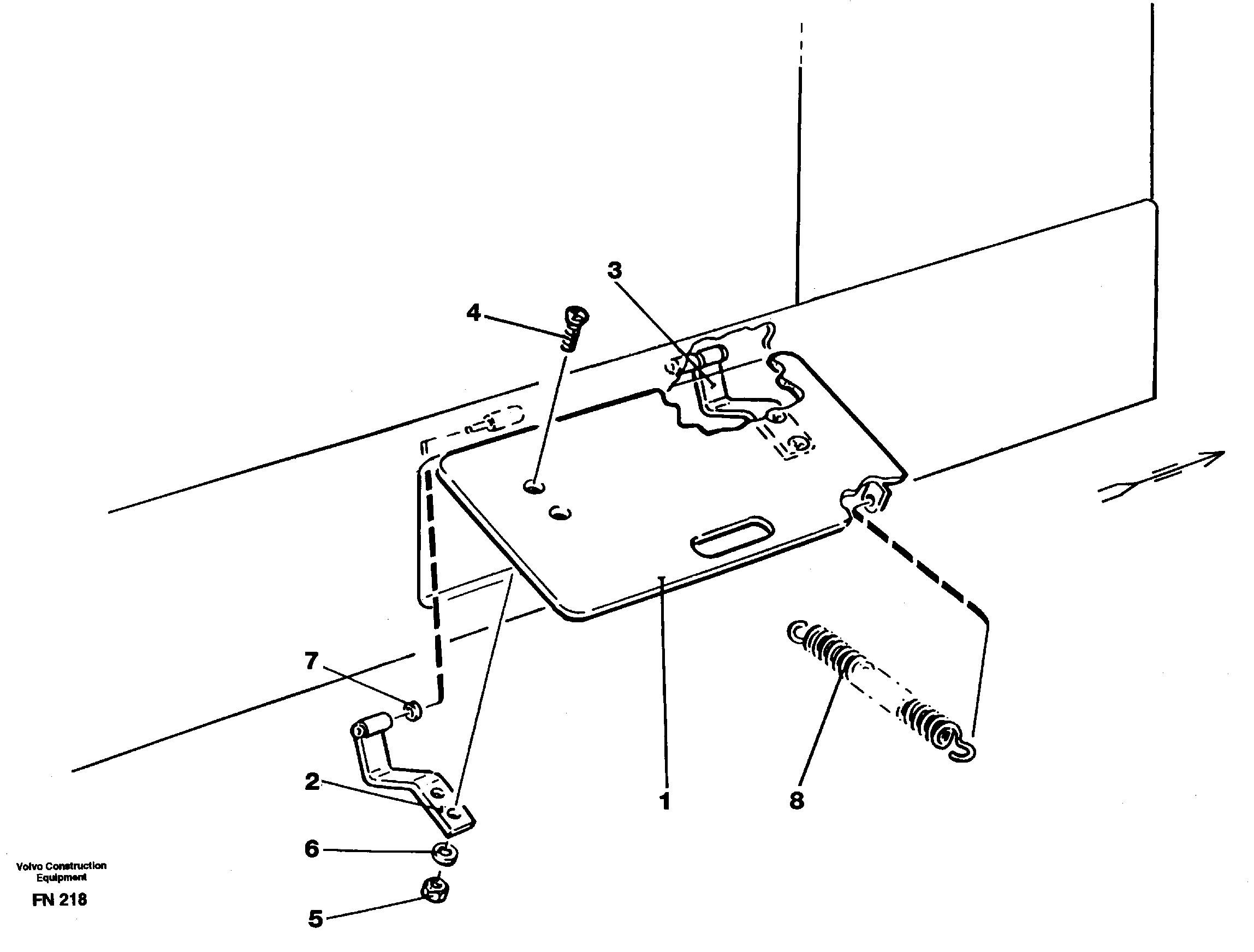 Схема запчастей Volvo EC150C - 34101 Battery disconnector hatch EC150C ?KERMAN ?KERMAN EC150C SER NO - 253