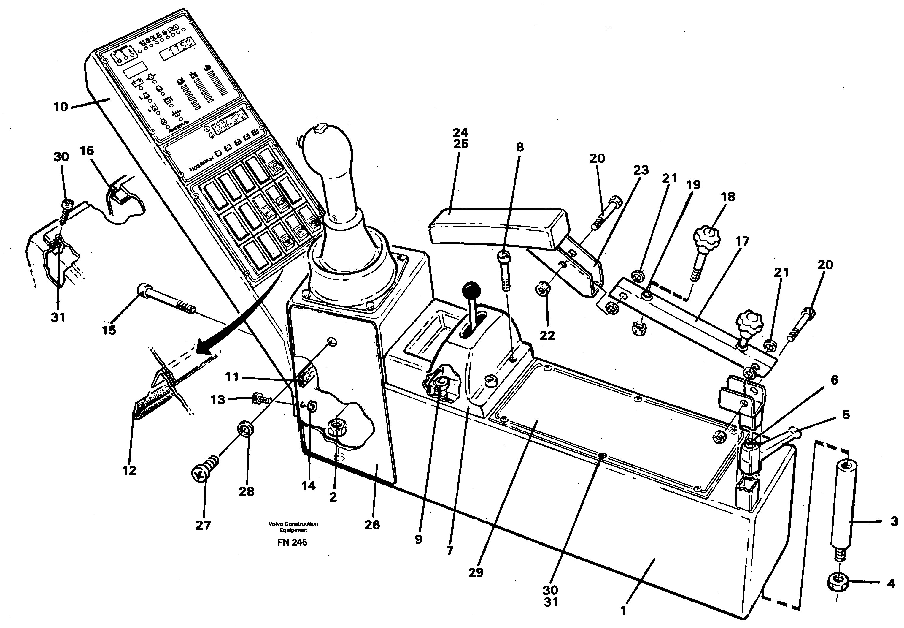 Схема запчастей Volvo EC150C - 58853 Side panel right EC150C ?KERMAN ?KERMAN EC150C SER NO - 253