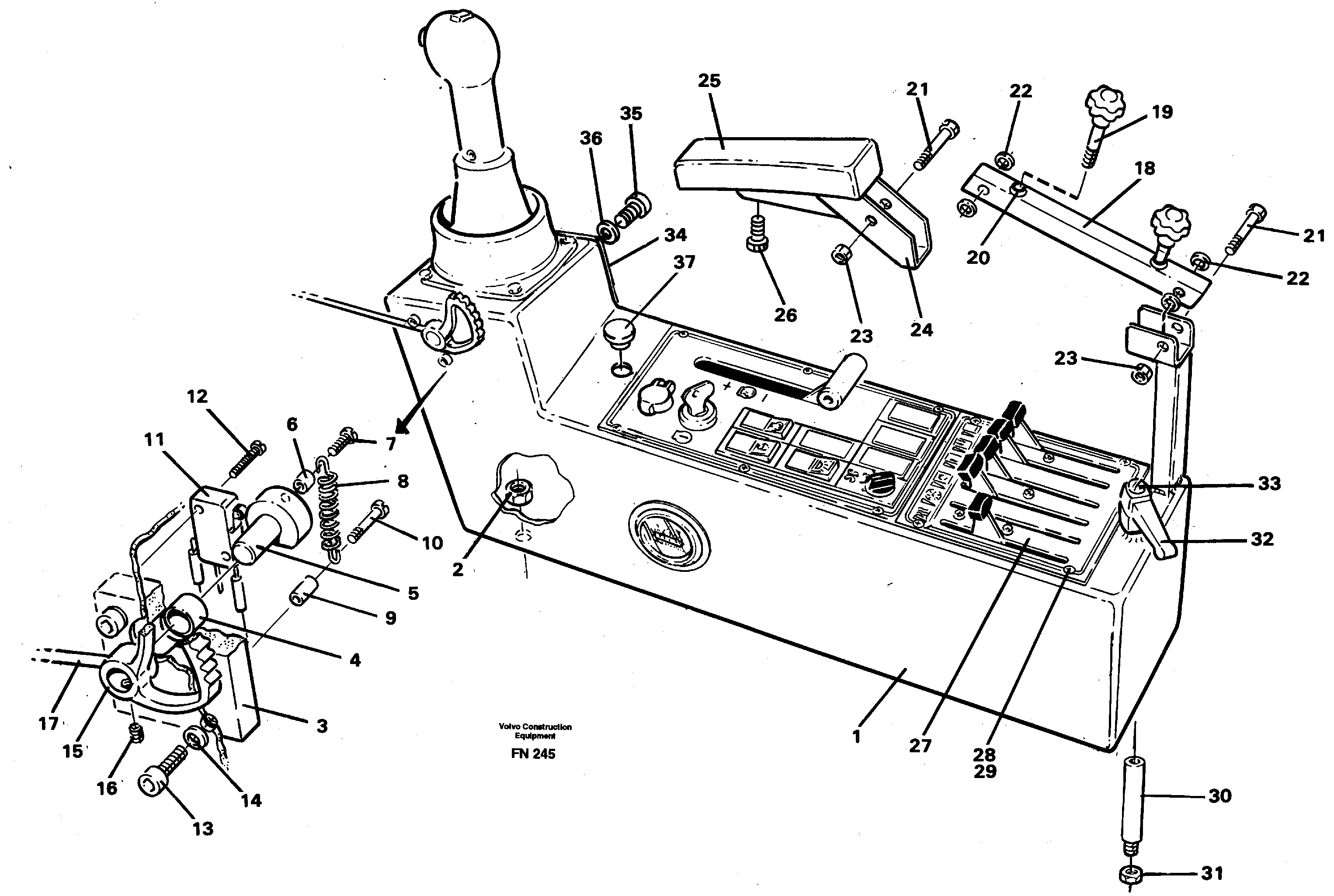 Схема запчастей Volvo EC150C - 8555 Side panel, left EC150C ?KERMAN ?KERMAN EC150C SER NO - 253