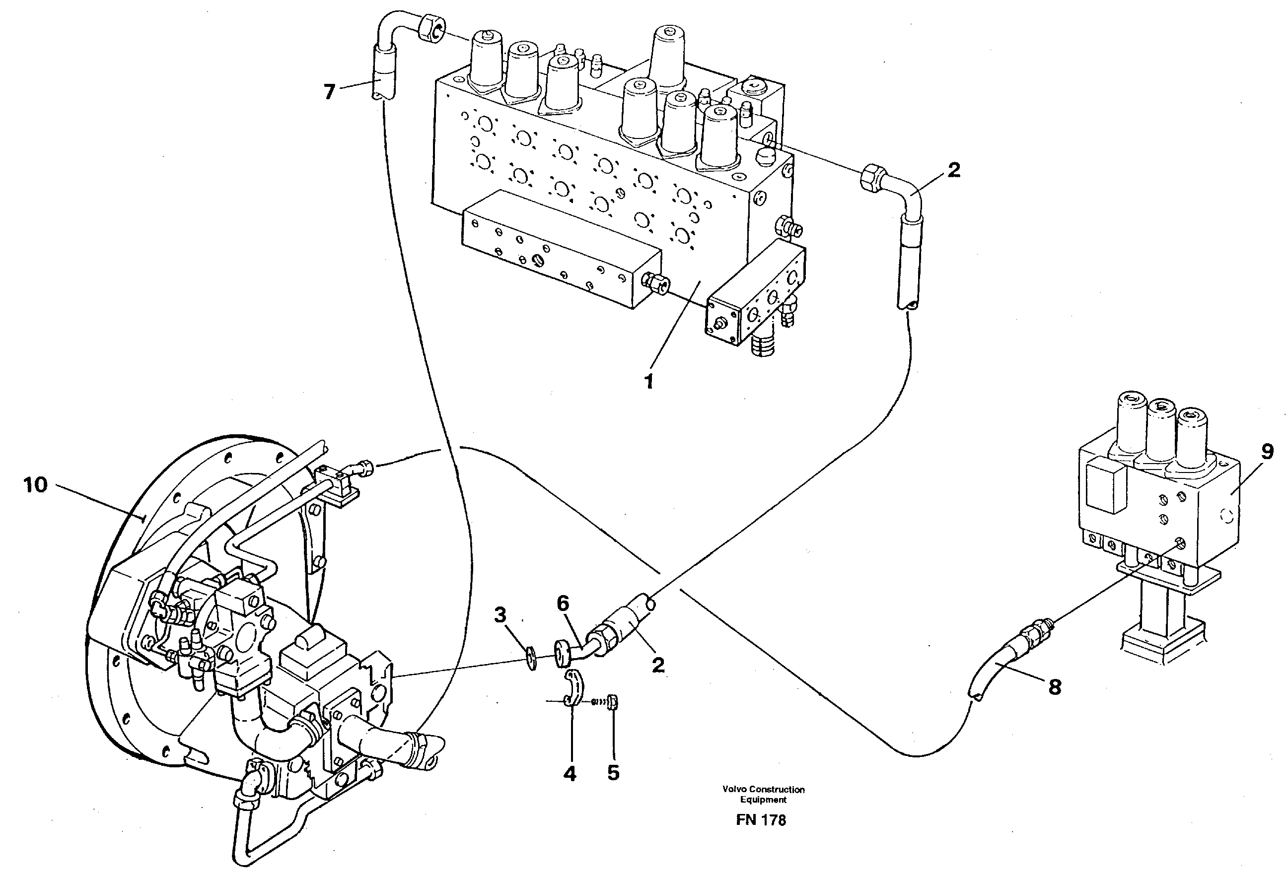 Схема запчастей Volvo EC150C - 85380 Hydraulic system, feed line EC150C ?KERMAN ?KERMAN EC150C SER NO - 253