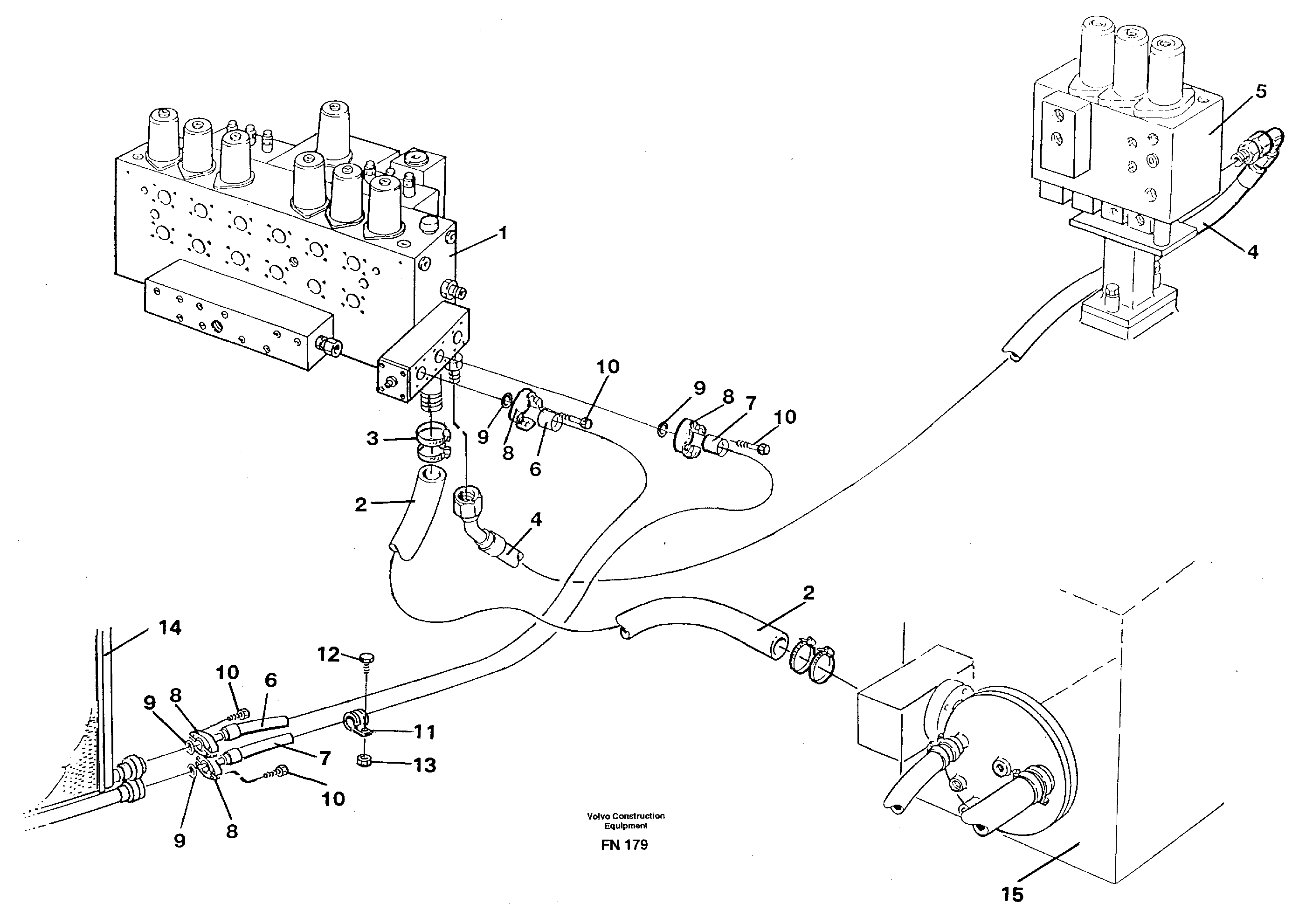 Схема запчастей Volvo EC150C - 91451 Hydraulic system, return lines EC150C ?KERMAN ?KERMAN EC150C SER NO - 253