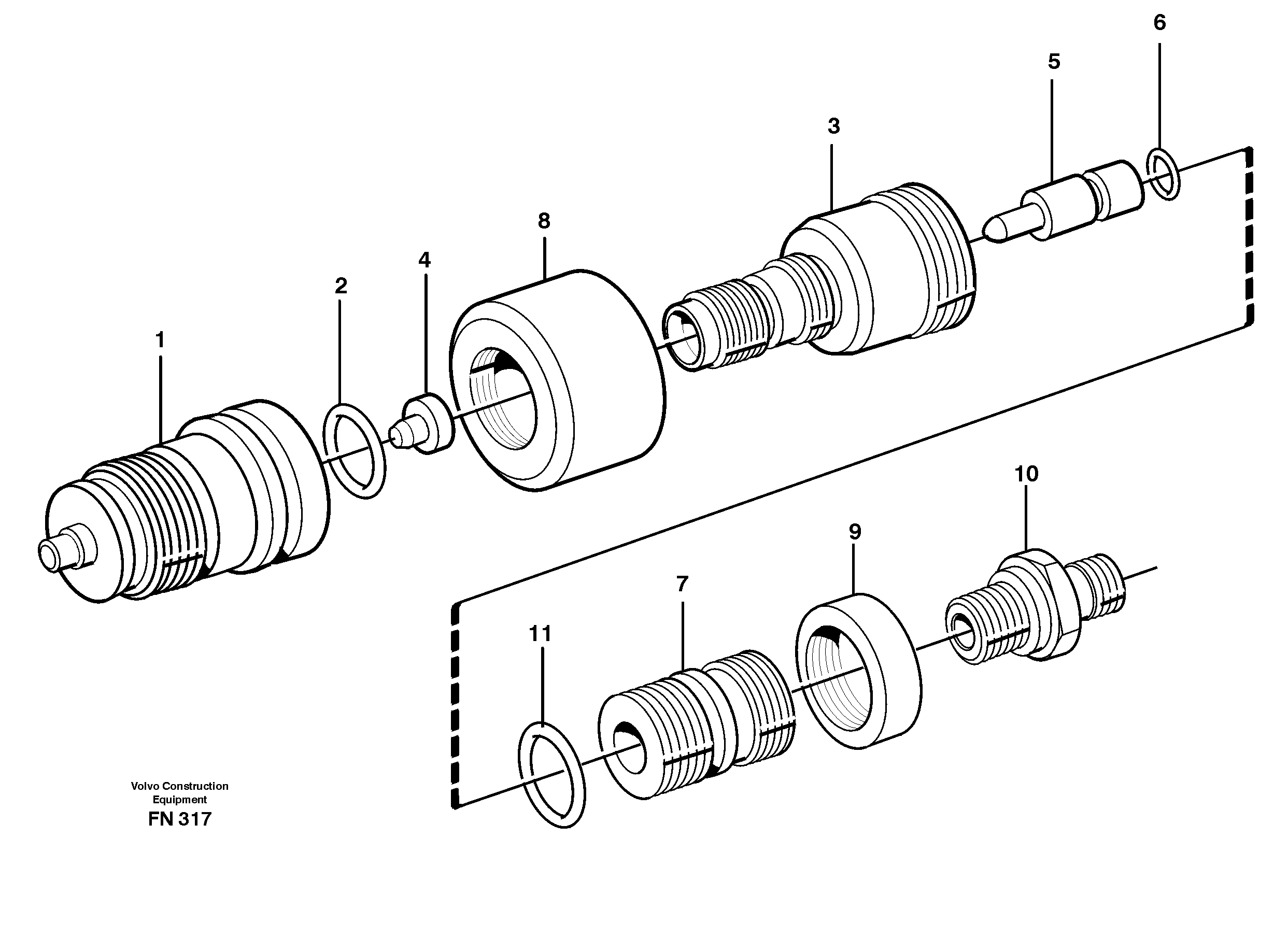 Схема запчастей Volvo EC150C - 8570 Pressure limiting valve EC150C ?KERMAN ?KERMAN EC150C SER NO - 253