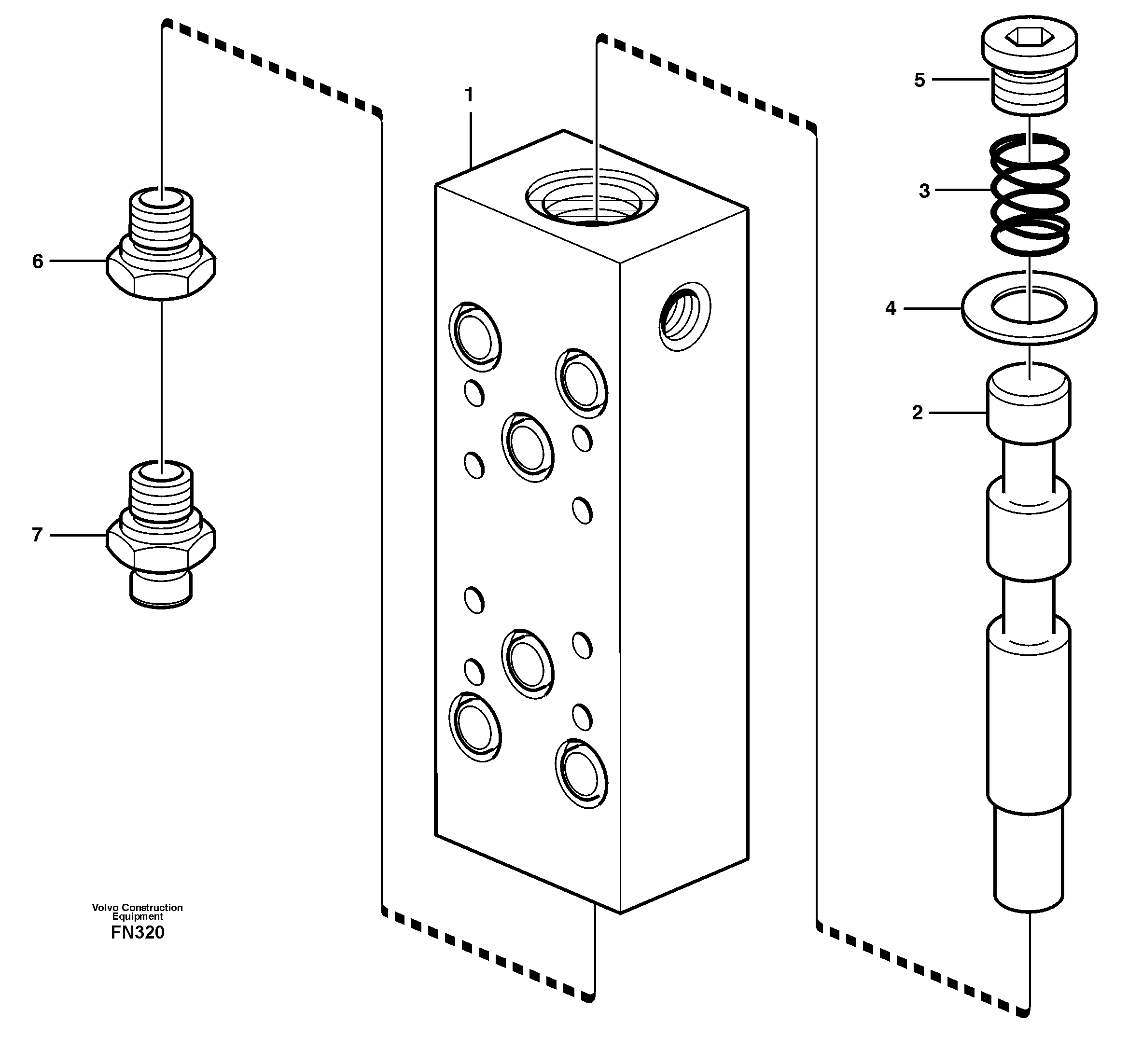 Схема запчастей Volvo EC150C - 8573 Float position valve EC150C ?KERMAN ?KERMAN EC150C SER NO - 253