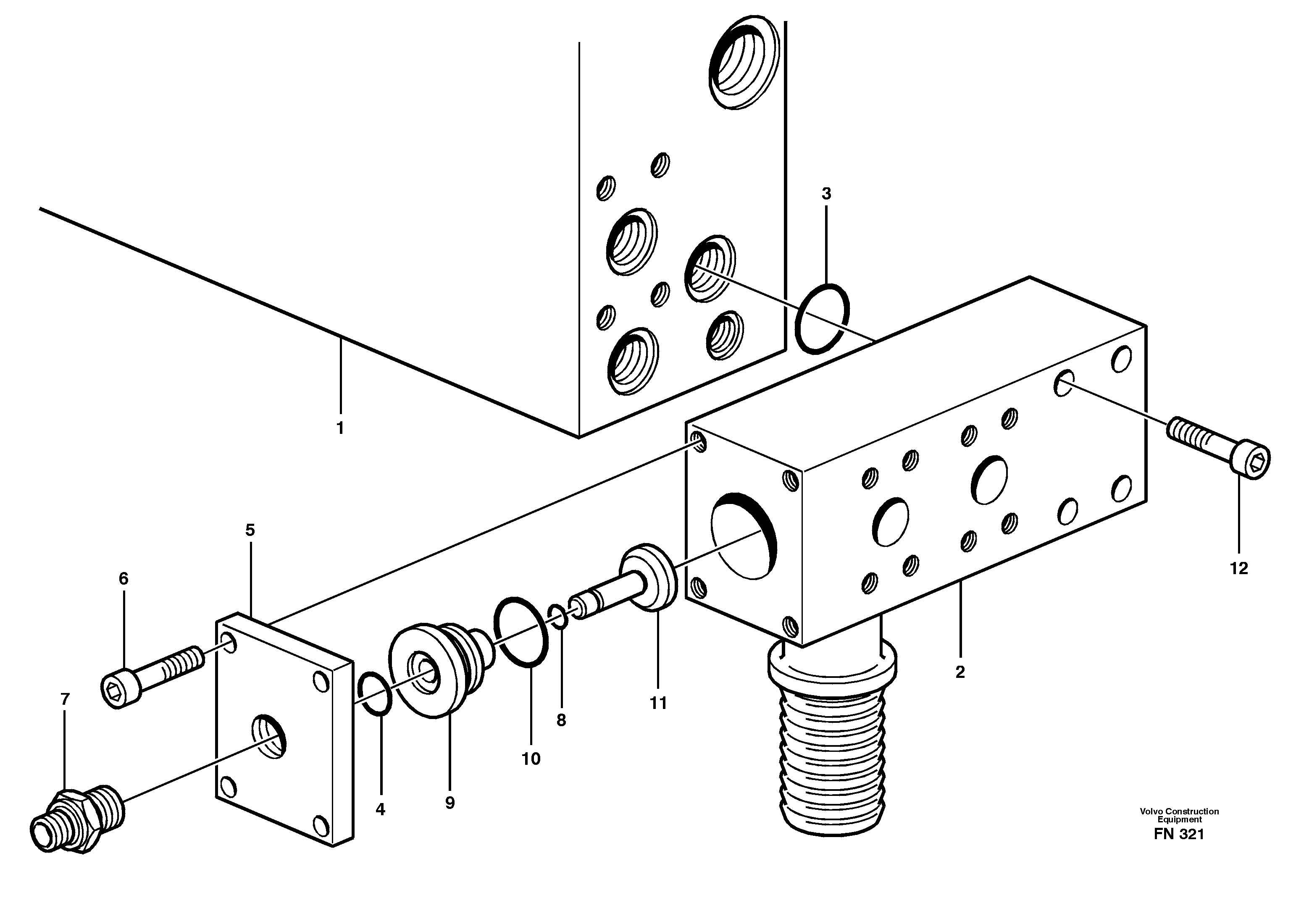 Схема запчастей Volvo EC150C - 8574 Shunt valve EC150C ?KERMAN ?KERMAN EC150C SER NO - 253