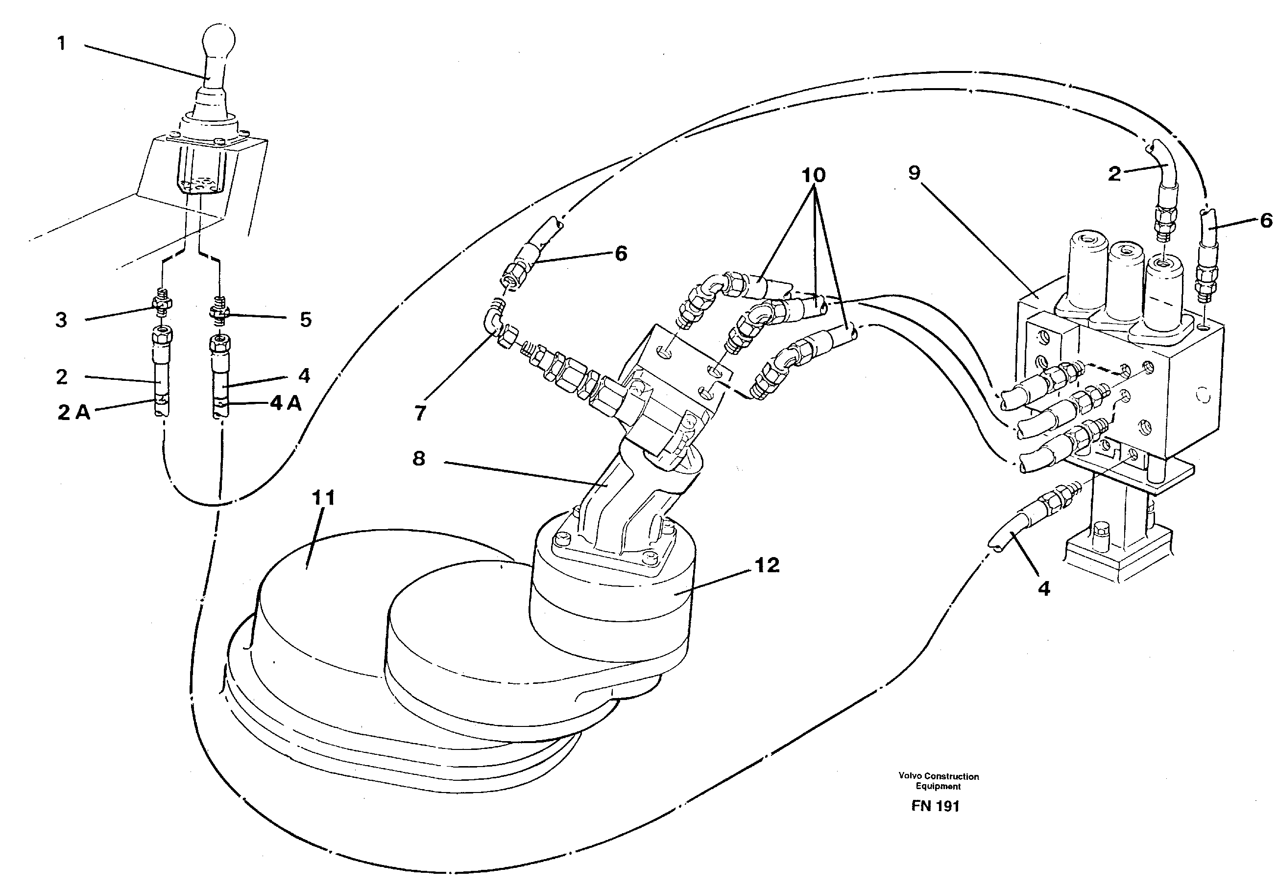 Схема запчастей Volvo EC150C - 7940 Servo hydraulics, Slewing EC150C ?KERMAN ?KERMAN EC150C SER NO - 253