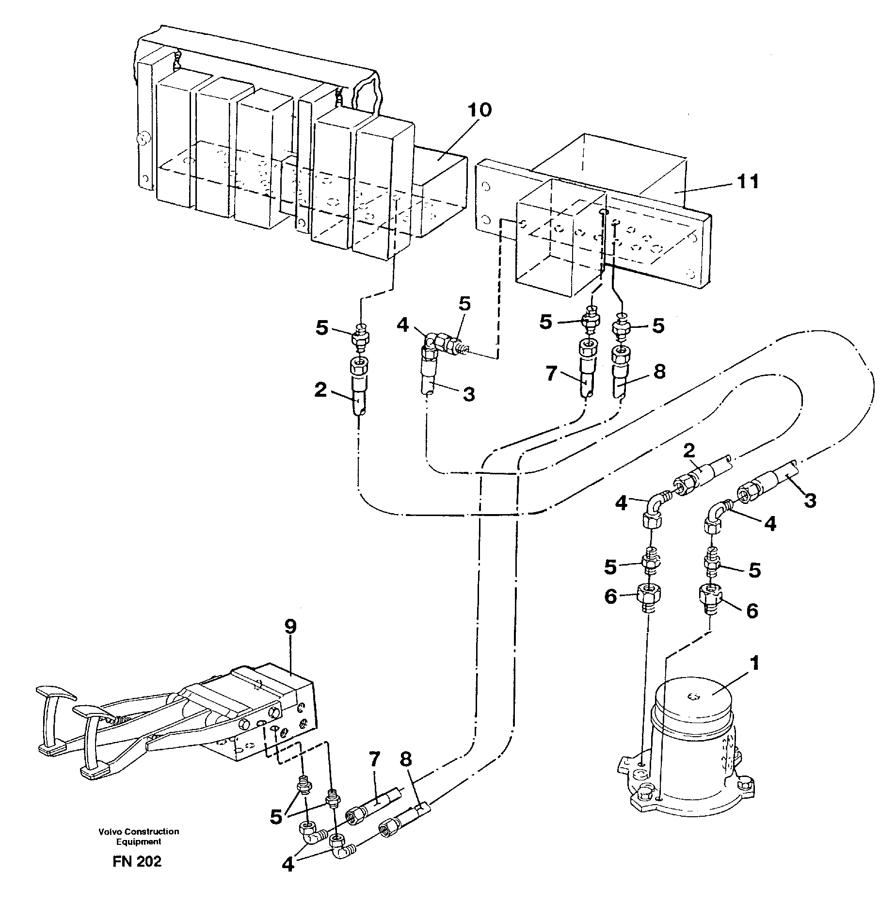 Схема запчастей Volvo EC150C - 7942 Servo hyraulics, travel brake, high speed travel EC150C ?KERMAN ?KERMAN EC150C SER NO - 253