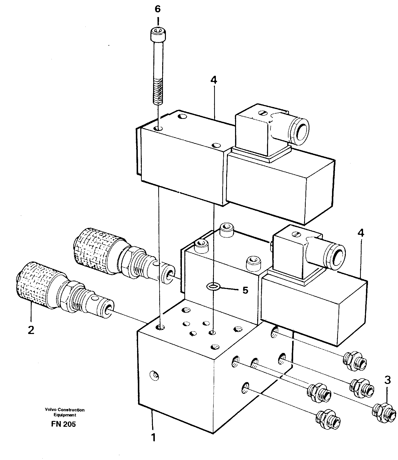 Схема запчастей Volvo EC150C - 7945 Control block for end position damp EC150C ?KERMAN ?KERMAN EC150C SER NO - 253