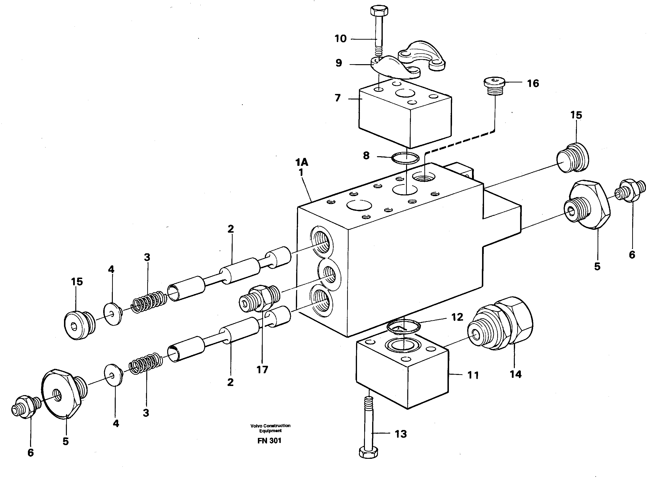 Схема запчастей Volvo EC150C - 6463 Operating valve, hammer/shears EC150C ?KERMAN ?KERMAN EC150C SER NO - 253