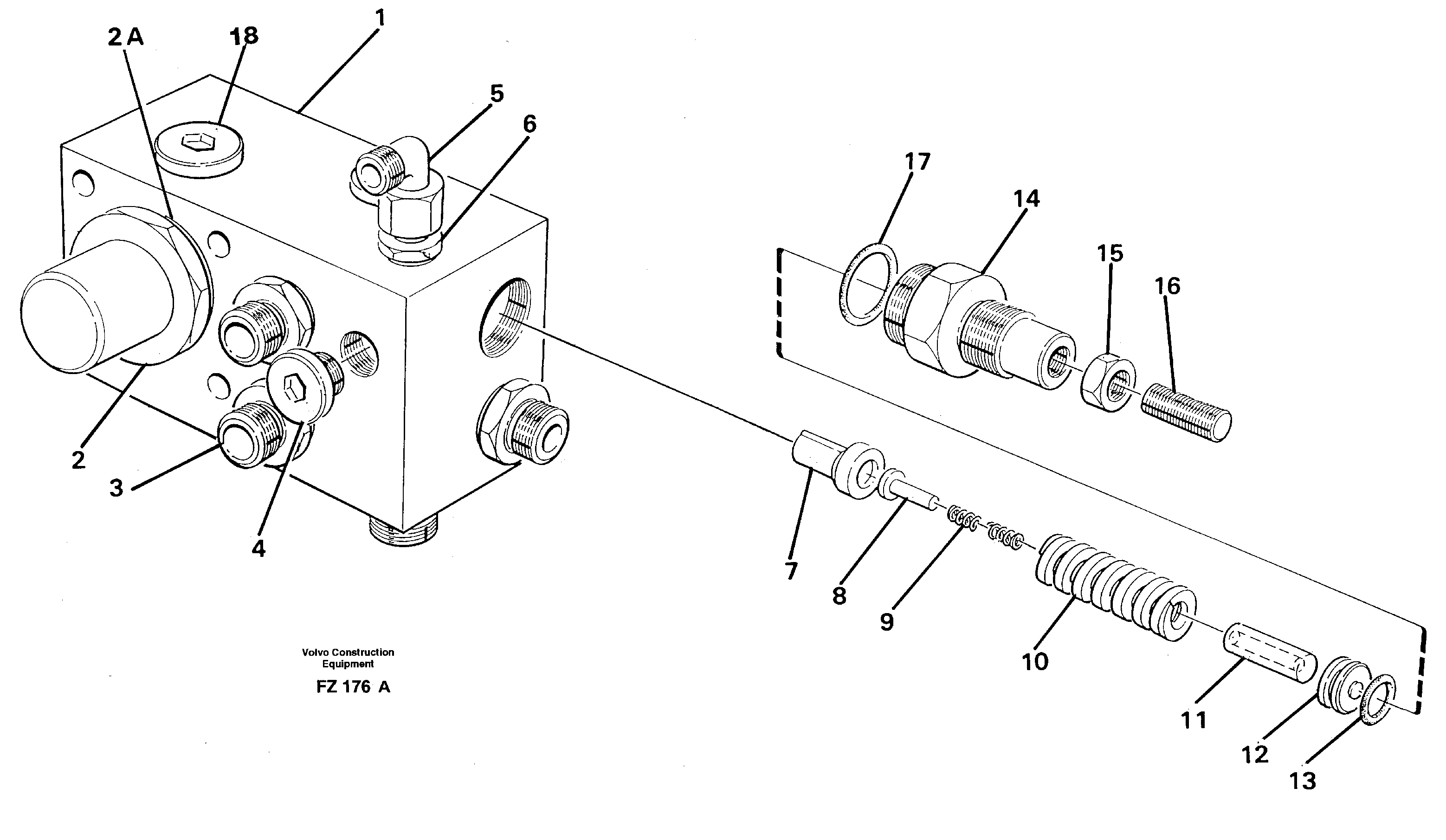 Схема запчастей Volvo EC150C - 43216 Tank connection EC150C SER NO 254-