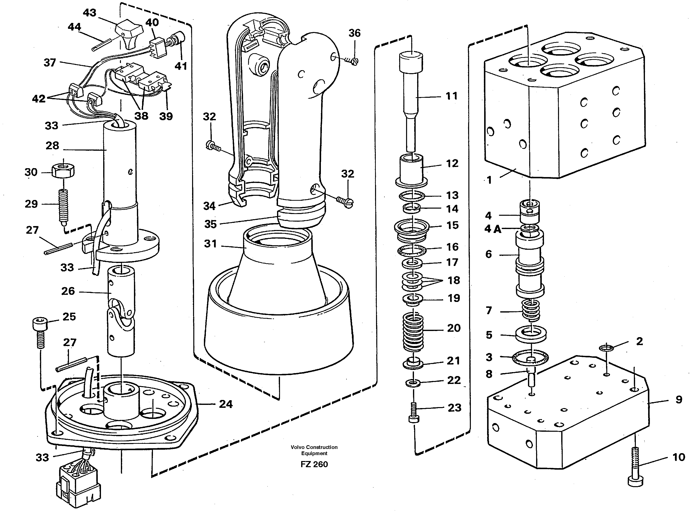 Схема запчастей Volvo EC150C - 45770 Control pressure valve EC150C SER NO 254-