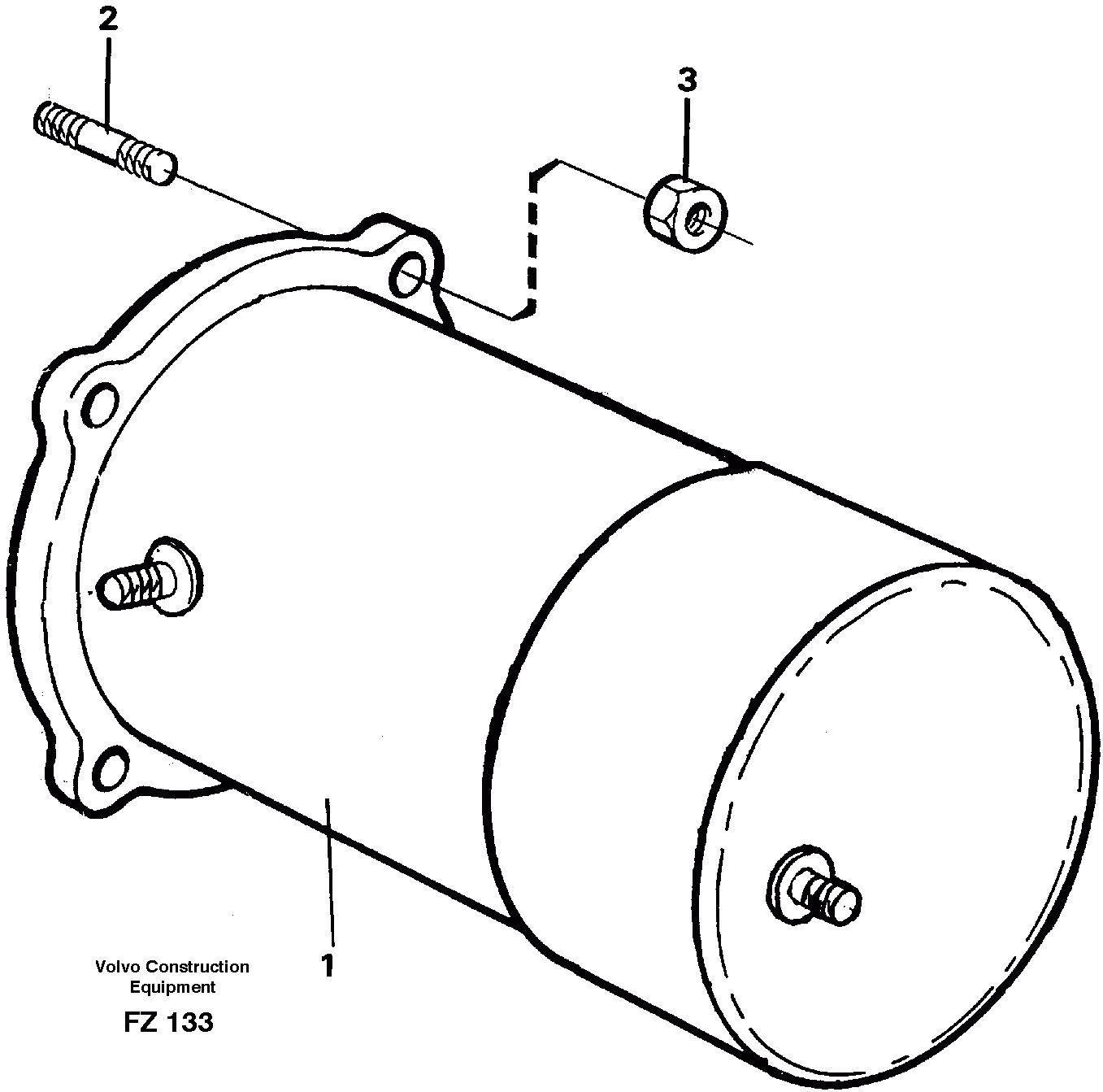 Схема запчастей Volvo EC150C - 30225 Starter motor, mounting EC150C SER NO 254-