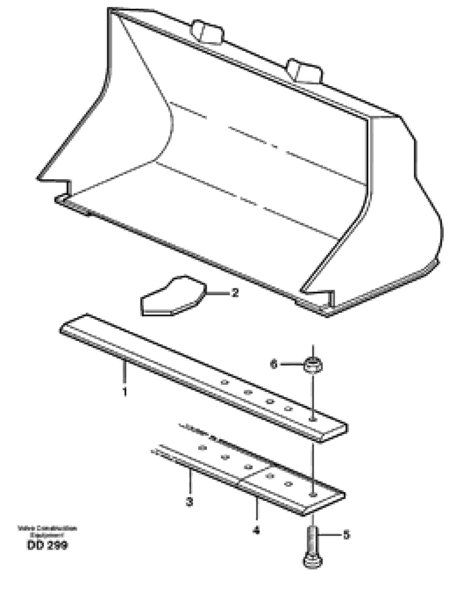 Схема запчастей Volvo EC150C - 17872 Bucket, straight lip without teeth ATTACHMENTS ATTACHMENTS BUCKETS