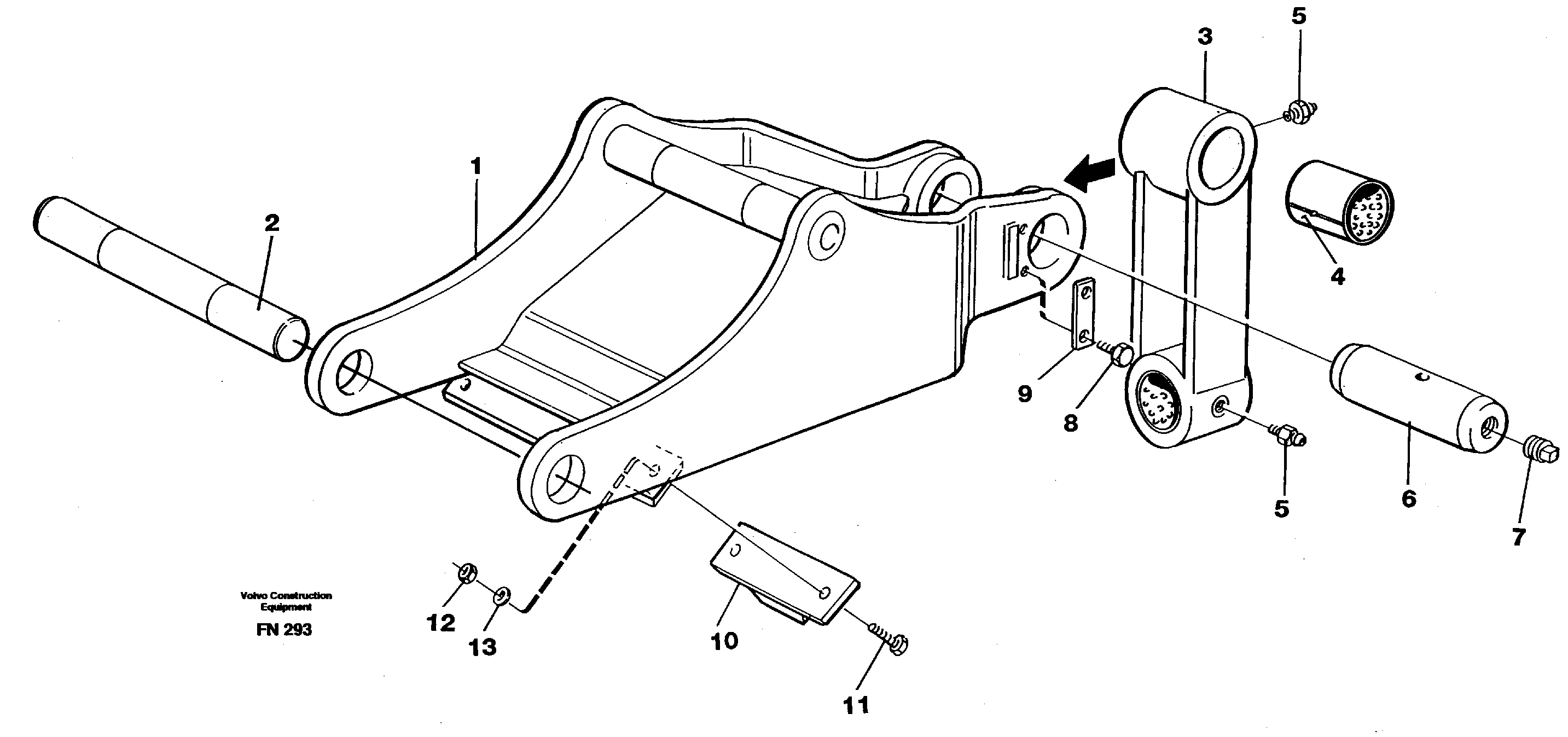 Схема запчастей Volvo EC150C - 61336 Clamshell rest EC150C ?KERMAN ?KERMAN EC150C SER NO - 253