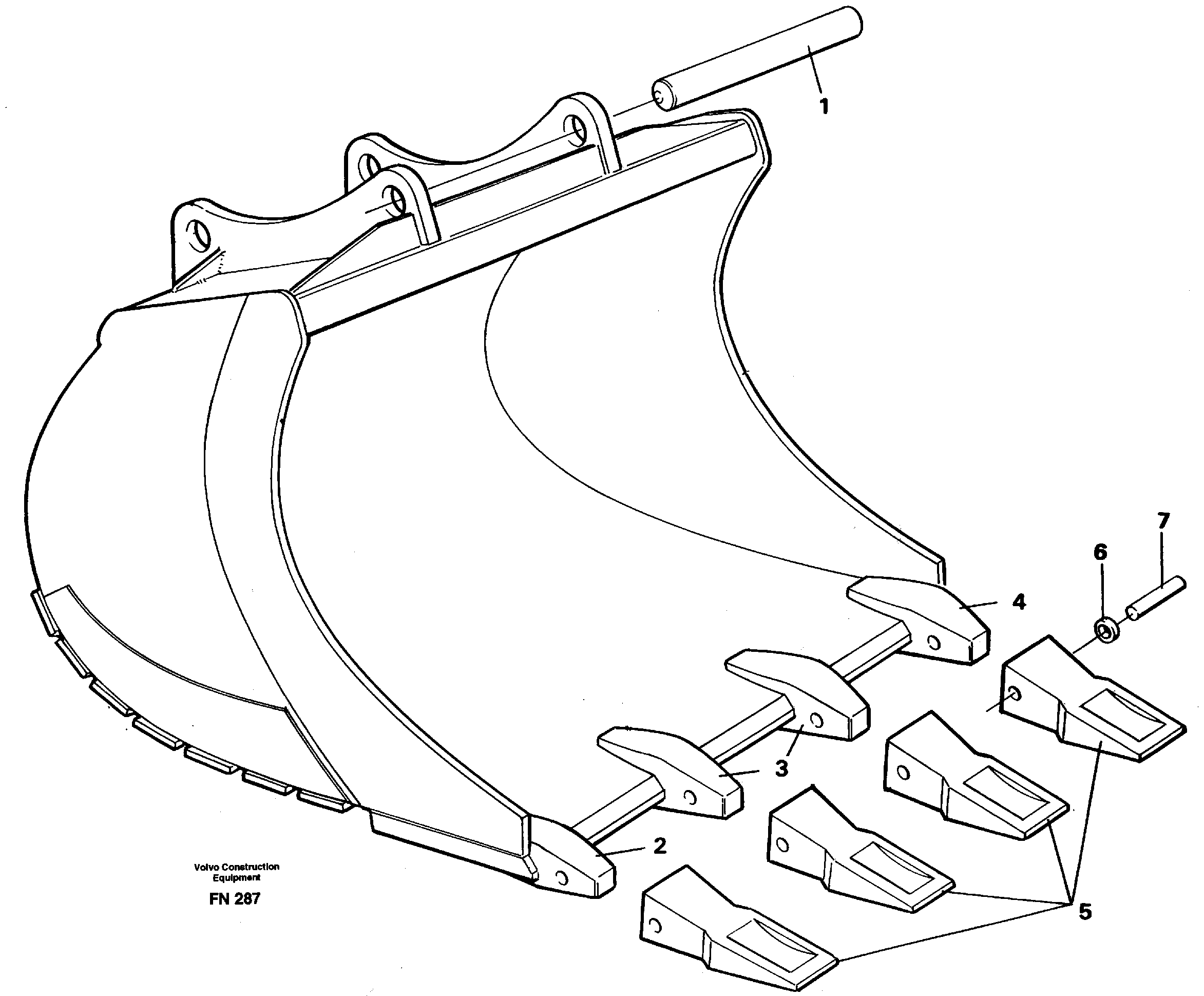 Схема запчастей Volvo EC150C - 6472 Buckets for Quickfit withplate cutting edges EC150C ?KERMAN ?KERMAN EC150C SER NO - 253