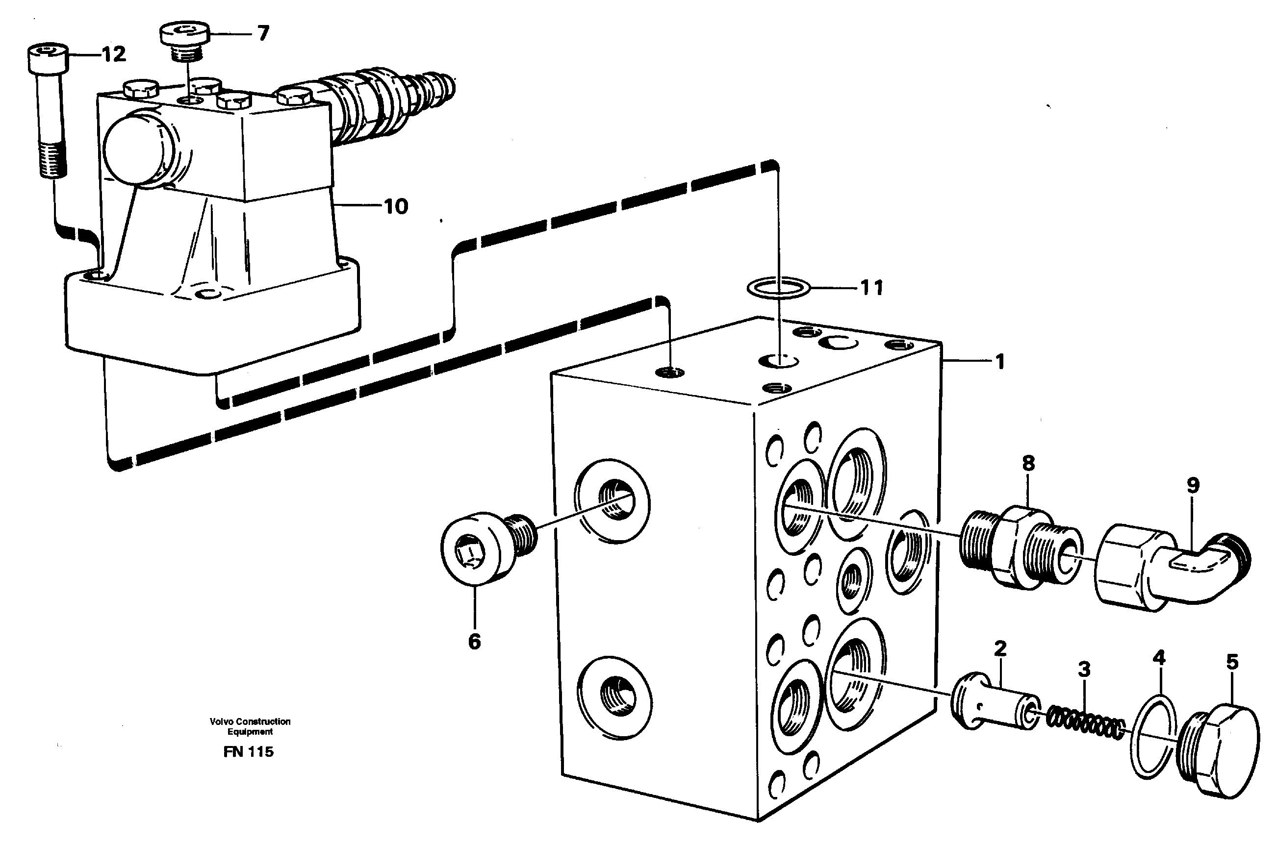 Схема запчастей Volvo EC150C - 6703 Pressure limiting valve for slew motor EC150C ?KERMAN ?KERMAN EC150C SER NO - 253