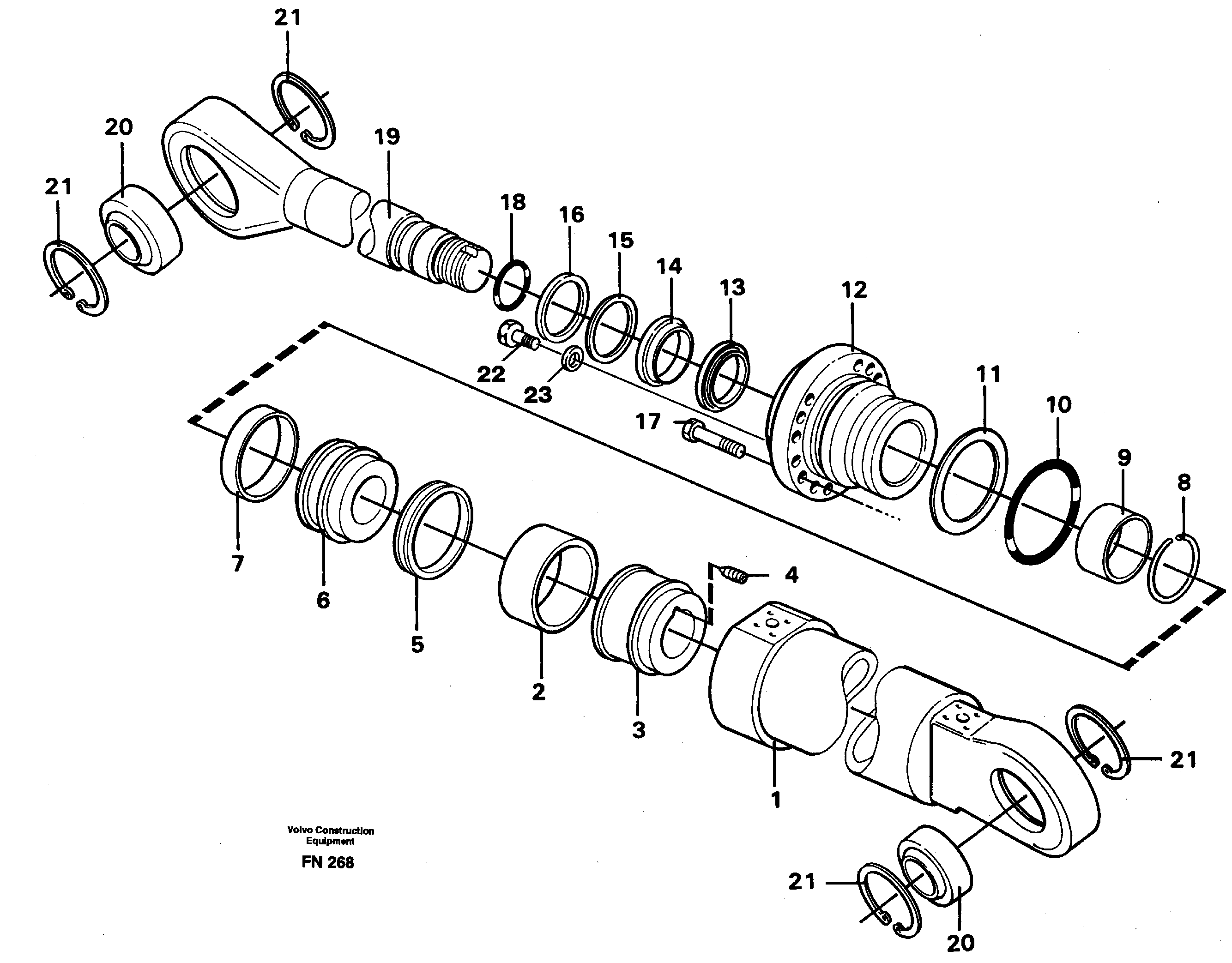 Схема запчастей Volvo EC150C - 4973 Knuckle cylinder EC150C ?KERMAN ?KERMAN EC150C SER NO - 253