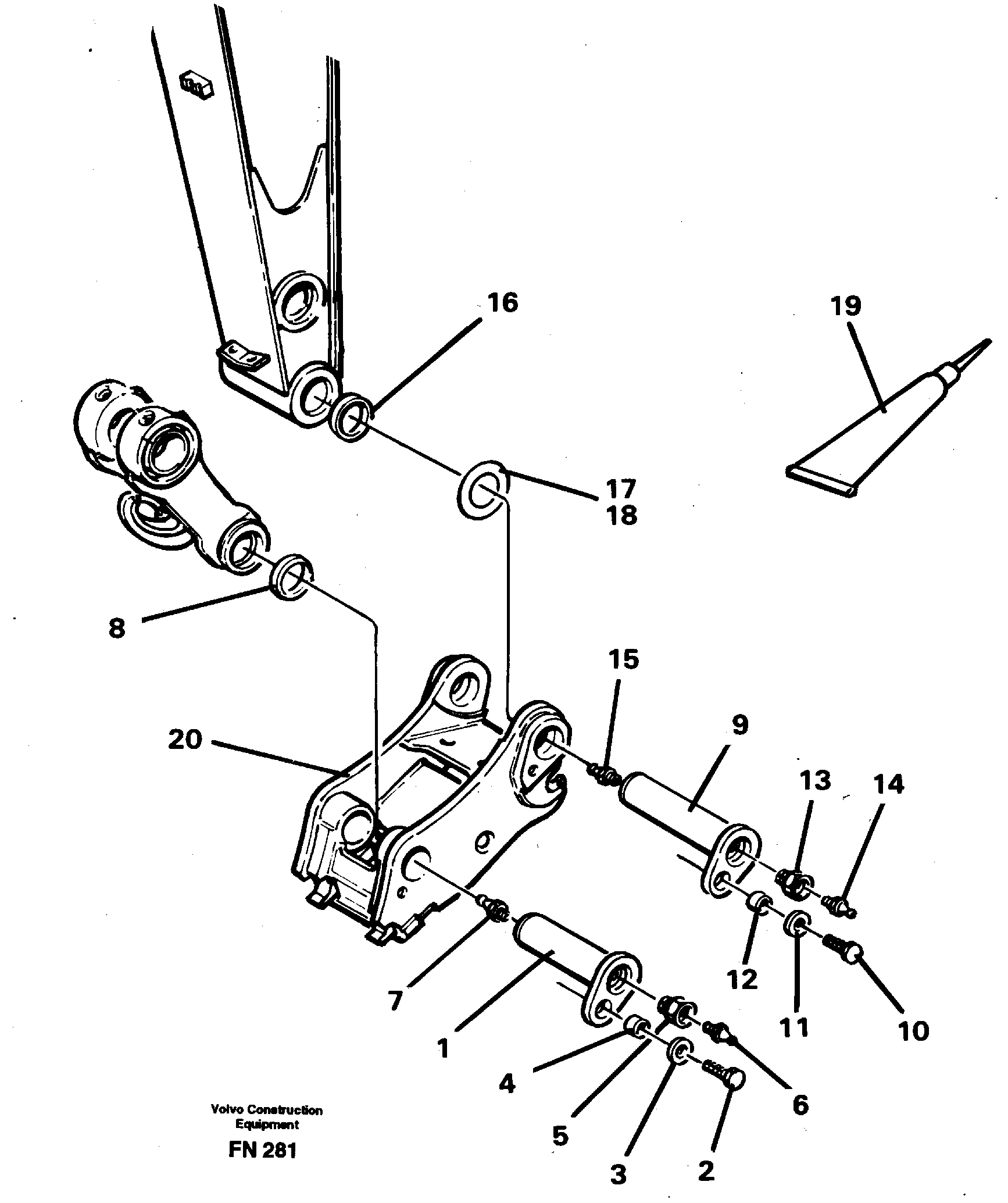 Схема запчастей Volvo EC150C - 6721 Attachements, dipper arm-quickfit EC150C ?KERMAN ?KERMAN EC150C SER NO - 253