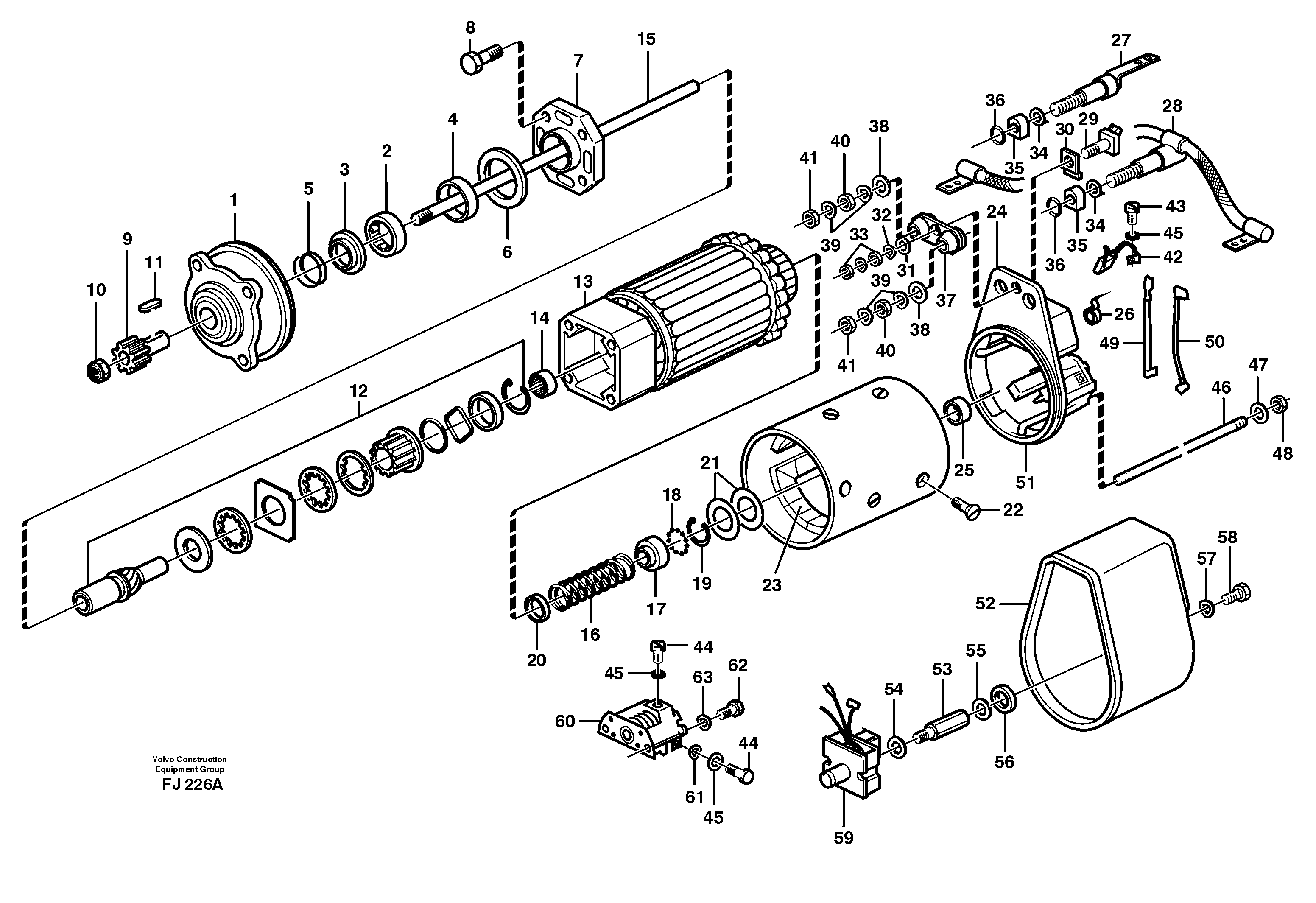 Схема запчастей Volvo EC200 - 14512 Starter motor EC200 ?KERMAN ?KERMAN EC200