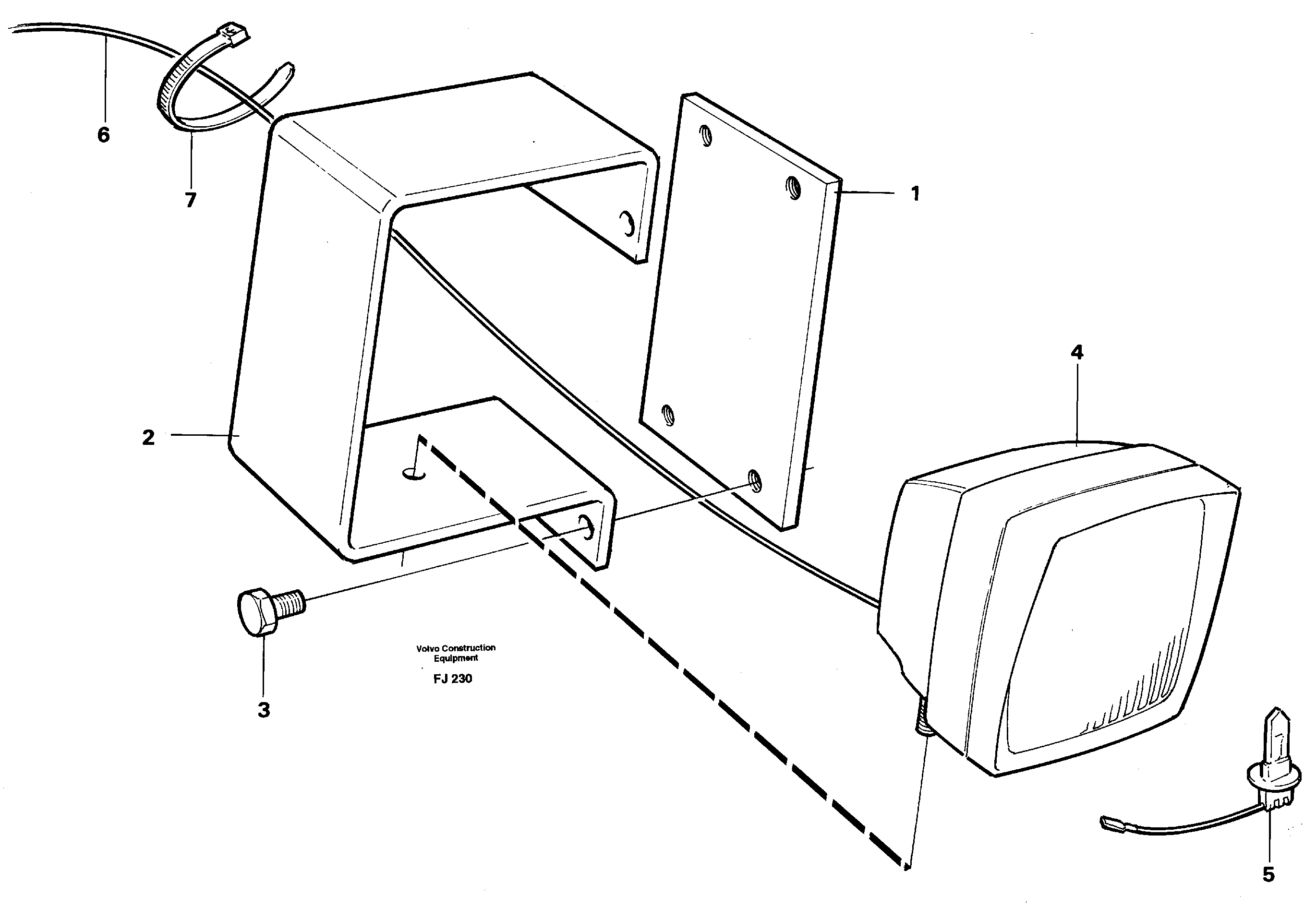 Схема запчастей Volvo EC200 - 42770 Working lamp on boom EC200 ?KERMAN ?KERMAN EC200