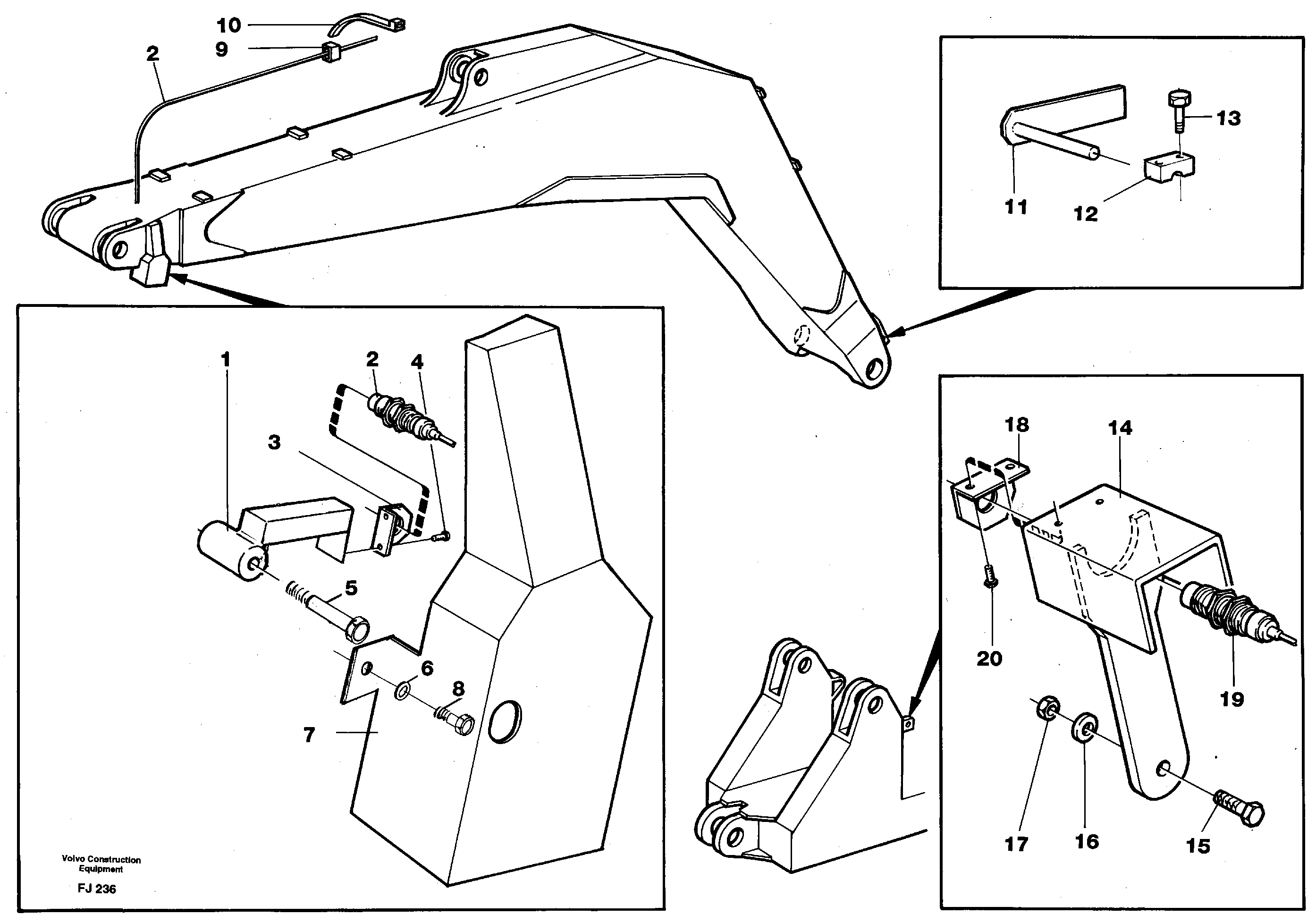 Схема запчастей Volvo EC200 - 42771 Electric insatallation onbackhoe equipment EC200 ?KERMAN ?KERMAN EC200