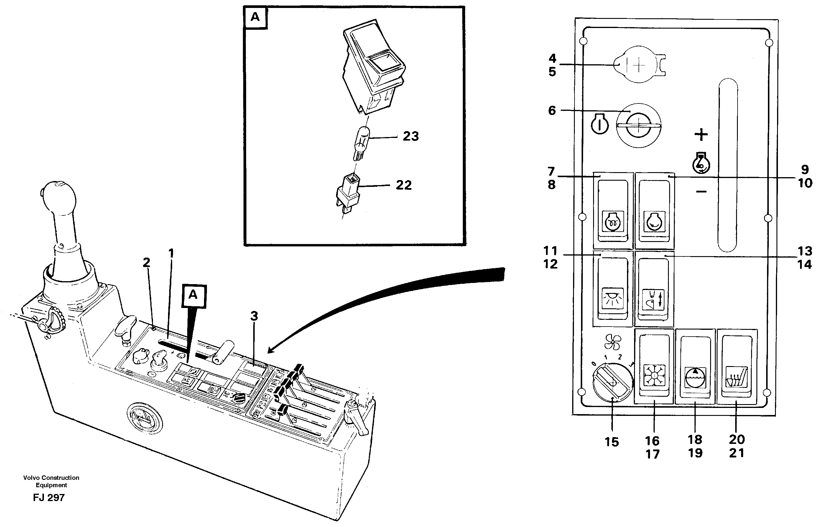 Схема запчастей Volvo EC200 - 104784 Engine control panel EC200 ?KERMAN ?KERMAN EC200