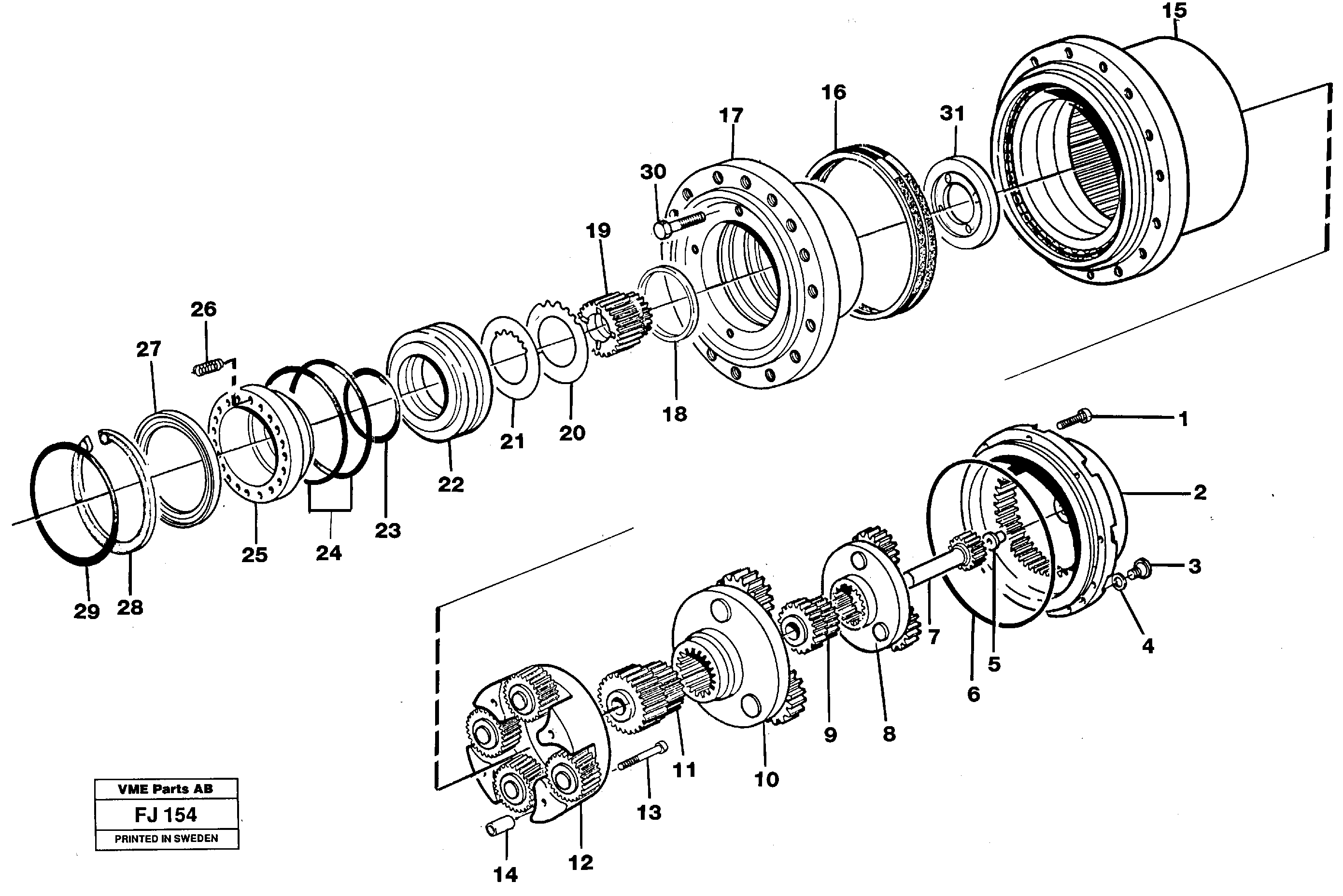 Схема запчастей Volvo EC200 - 13838 Planetary gear, travel EC200 ?KERMAN ?KERMAN EC200