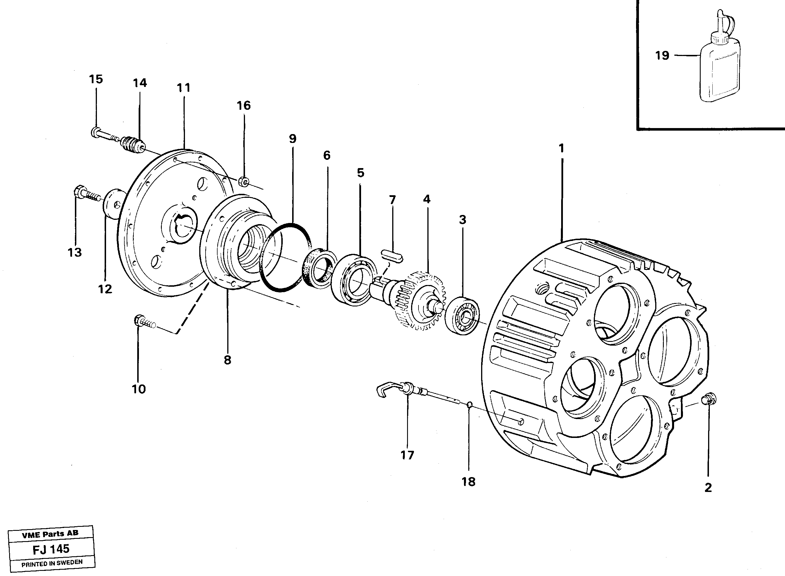 Схема запчастей Volvo EC200 - 51420 Pump gear box EC200 ?KERMAN ?KERMAN EC200