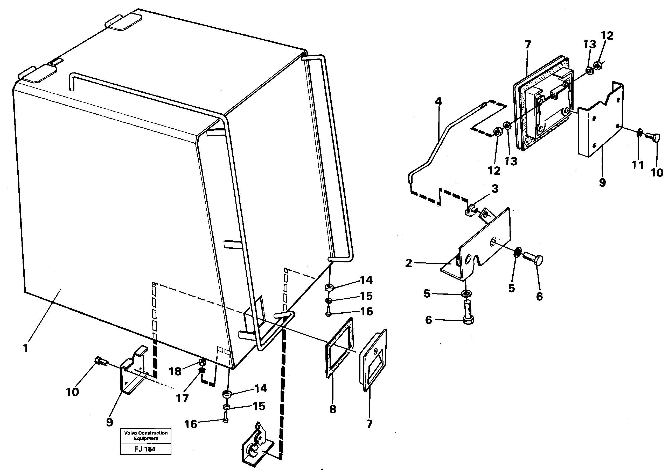 Схема запчастей Volvo EC200 - 42888 Casing over battery EC200 ?KERMAN ?KERMAN EC200