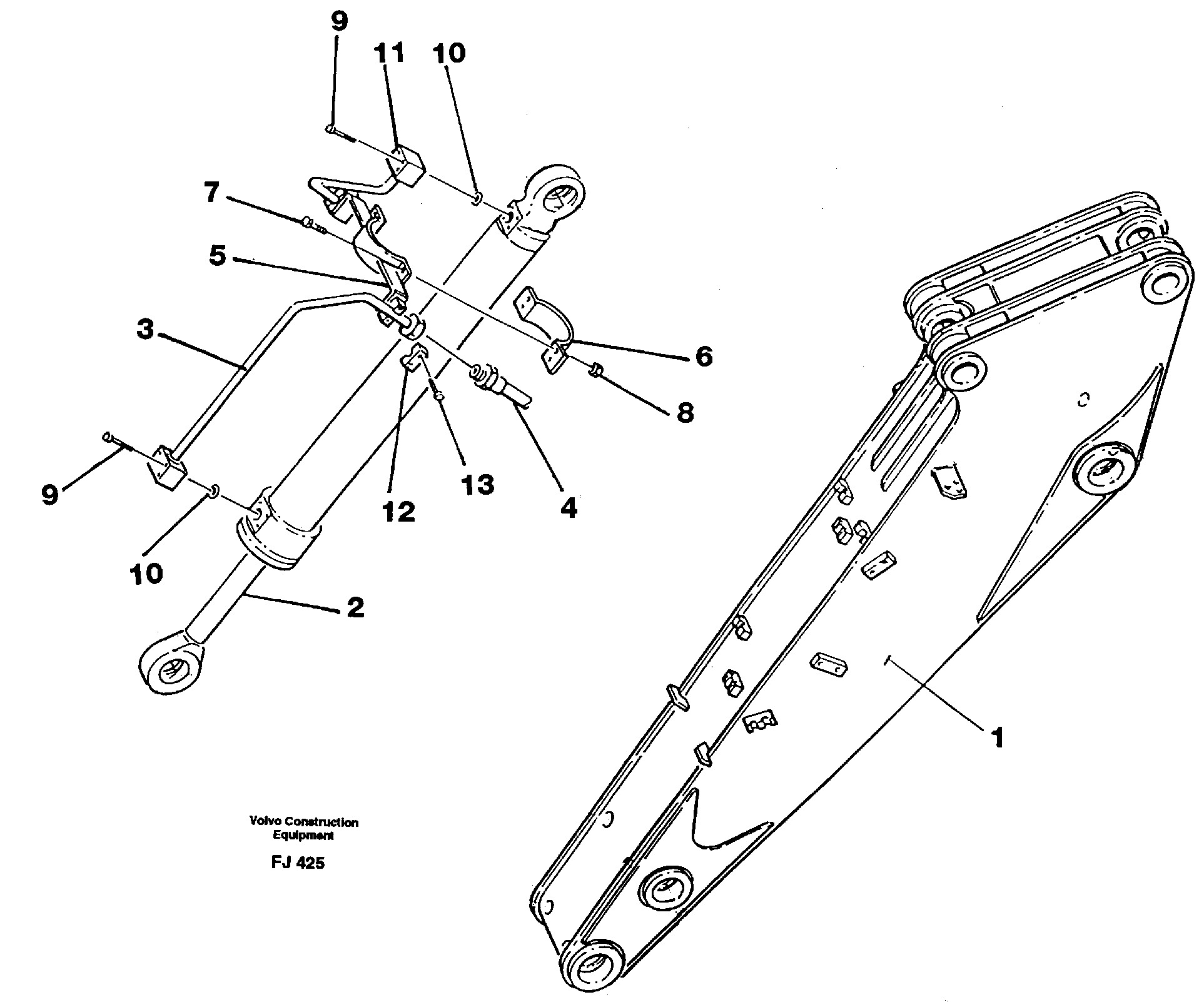 Схема запчастей Volvo EC200 - 23733 Hydraulic system, dipperarm EC200 ?KERMAN ?KERMAN EC200