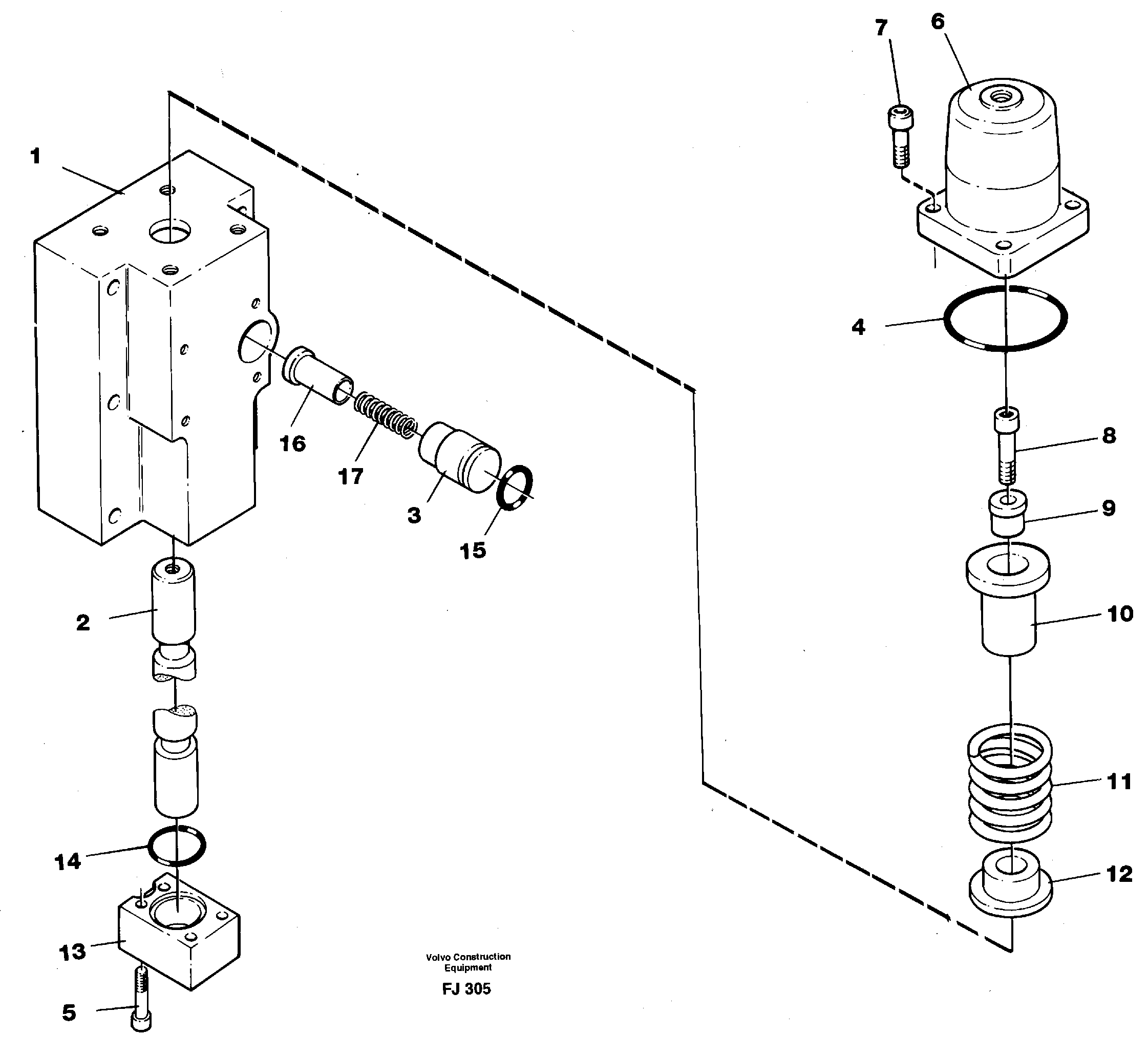 Схема запчастей Volvo EC200 - 100944 Four-way valve, dipper primary EC200 ?KERMAN ?KERMAN EC200