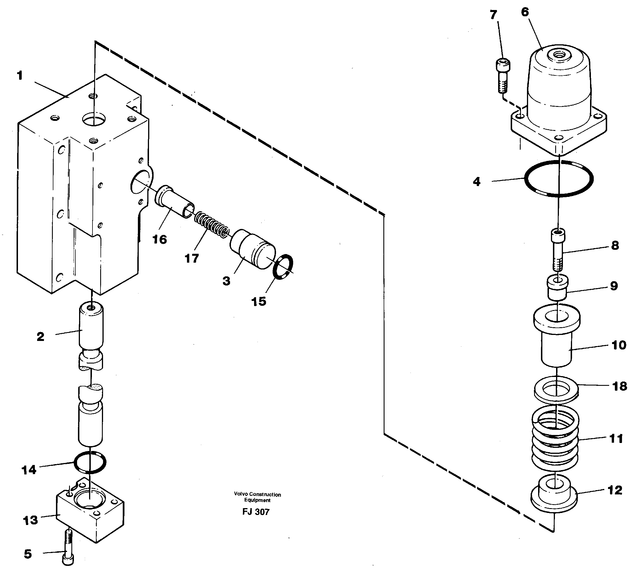 Схема запчастей Volvo EC200 - 106970 Four-way valve, boom secondary EC200 ?KERMAN ?KERMAN EC200