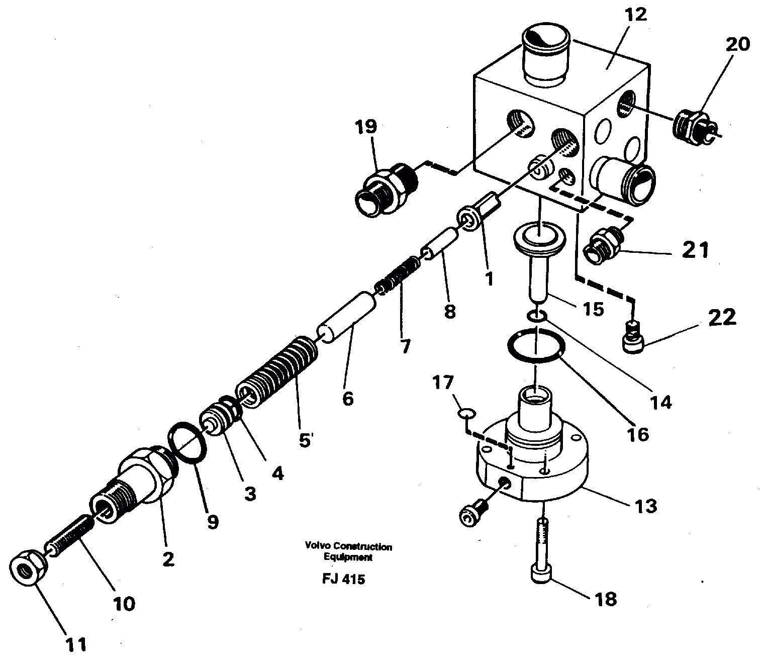 Схема запчастей Volvo EC200 - 45333 Shunt valve EC200 ?KERMAN ?KERMAN EC200