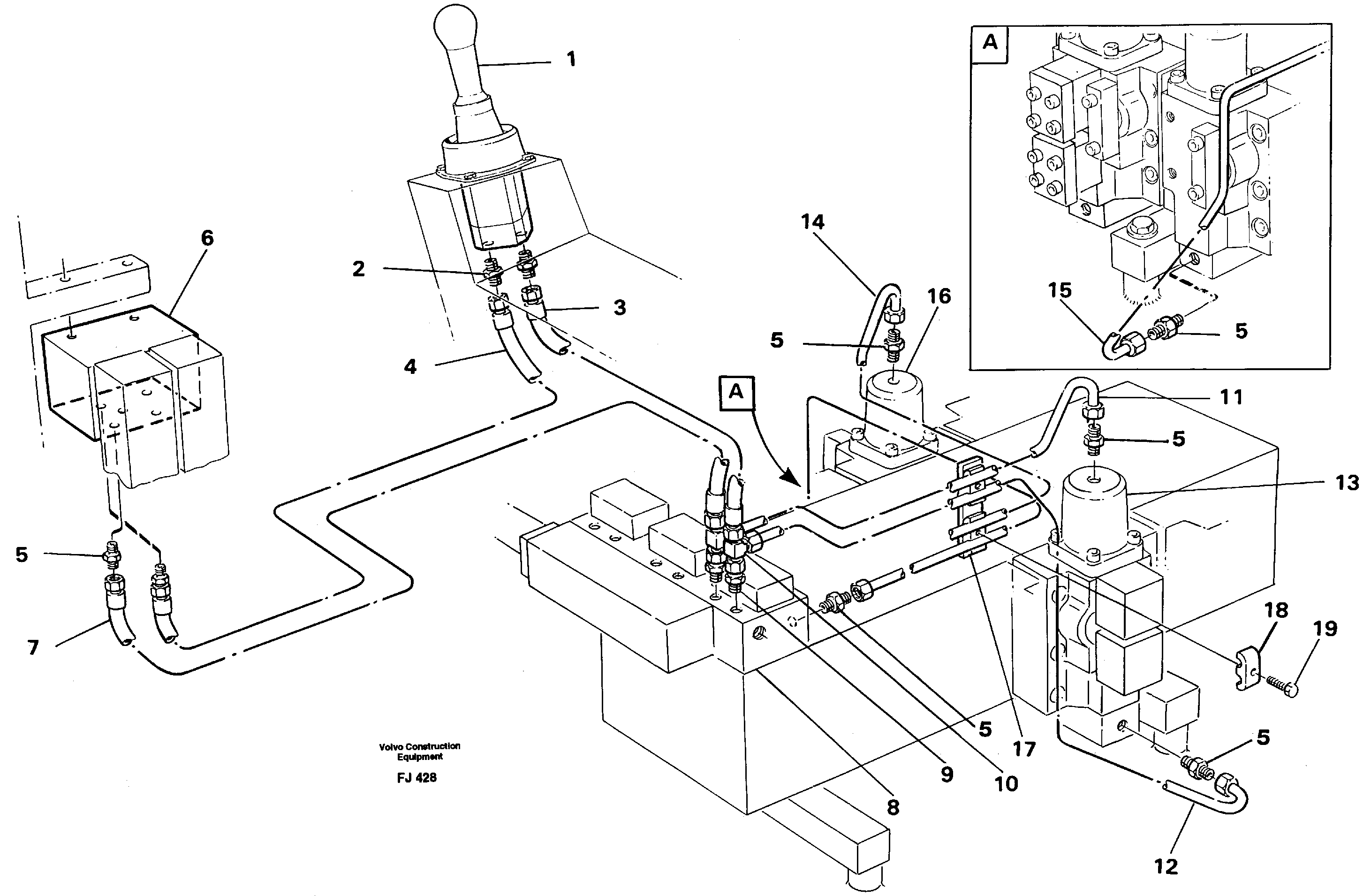 Схема запчастей Volvo EC200 - 41968 Servo hydraulics, dipper arm EC200 ?KERMAN ?KERMAN EC200