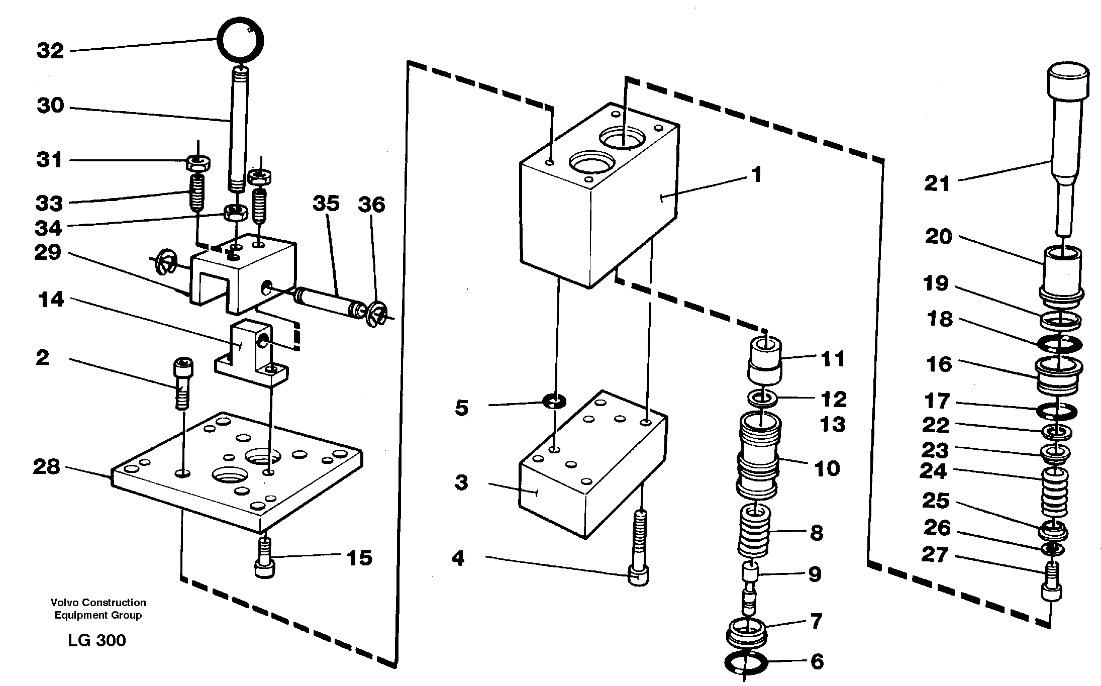 Схема запчастей Volvo EC200 - 37001 Control pressure valve EC200 SER NO 2760-